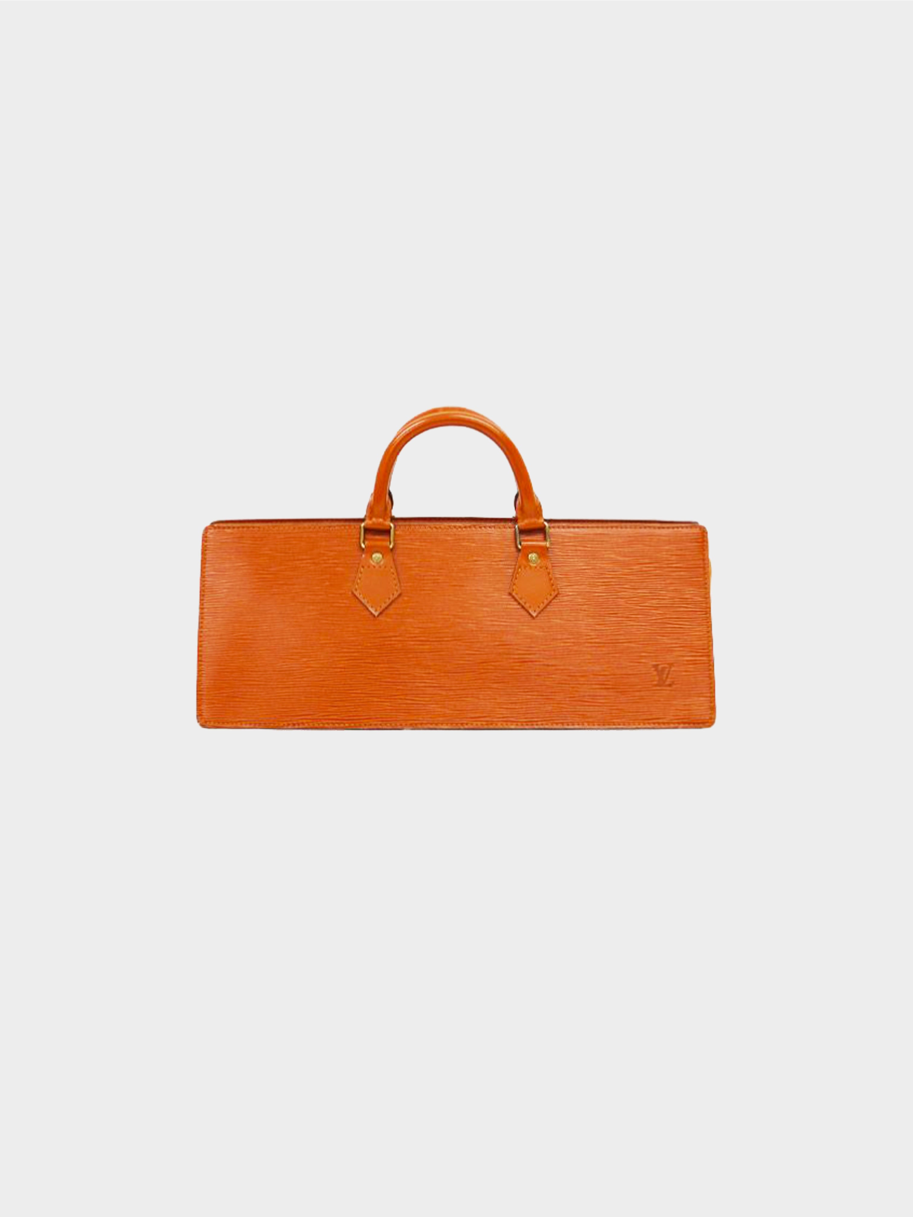Louis Vuitton Orange Epi Sac Plat Bag