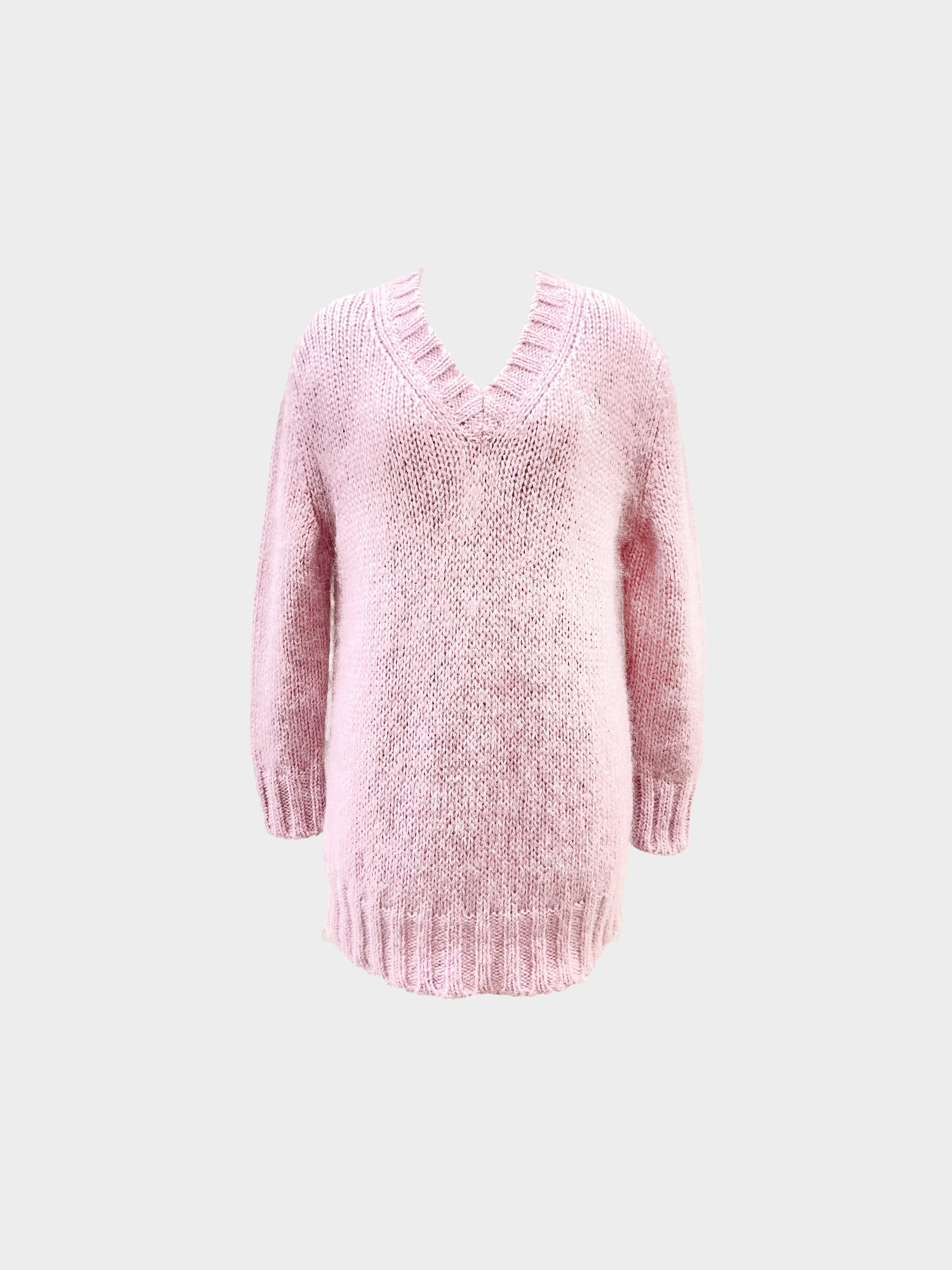 Prada 2010s Pink Oversized Mohair-Blend Sweater