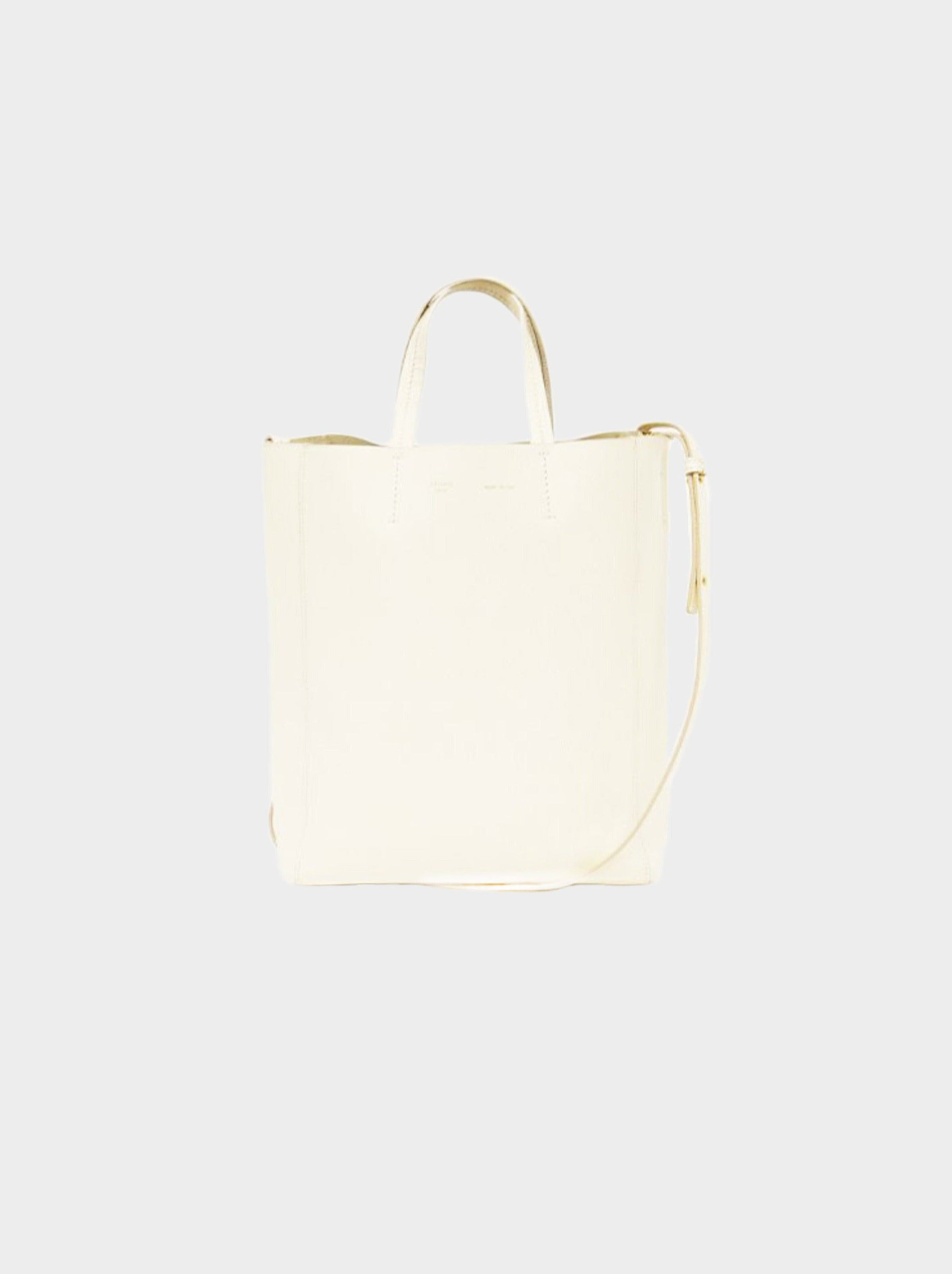 Céline 2010s White Vertical Cabas Tote · INTO