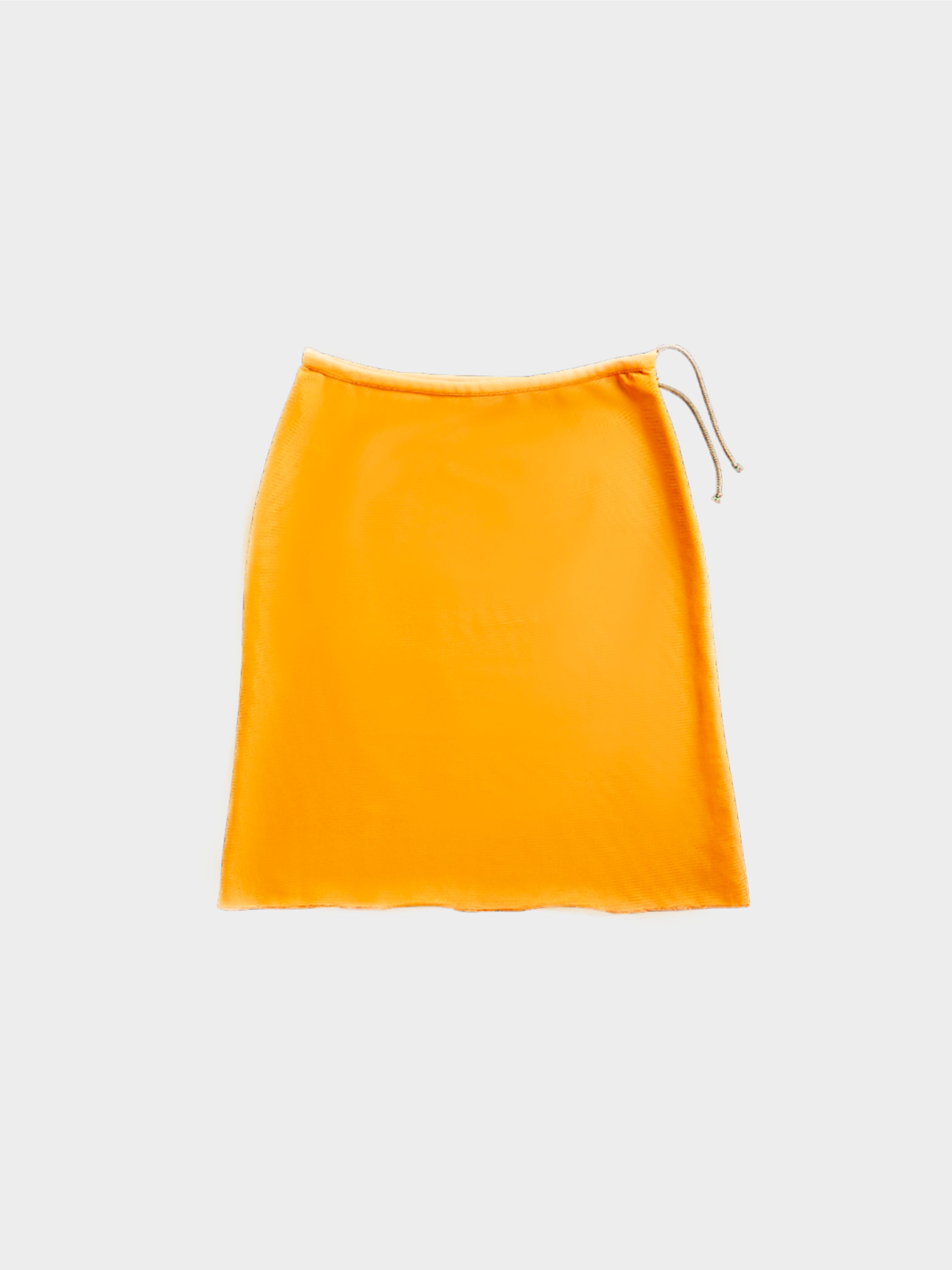 Miu Miu FW 1999 Orange Nylon Skirt