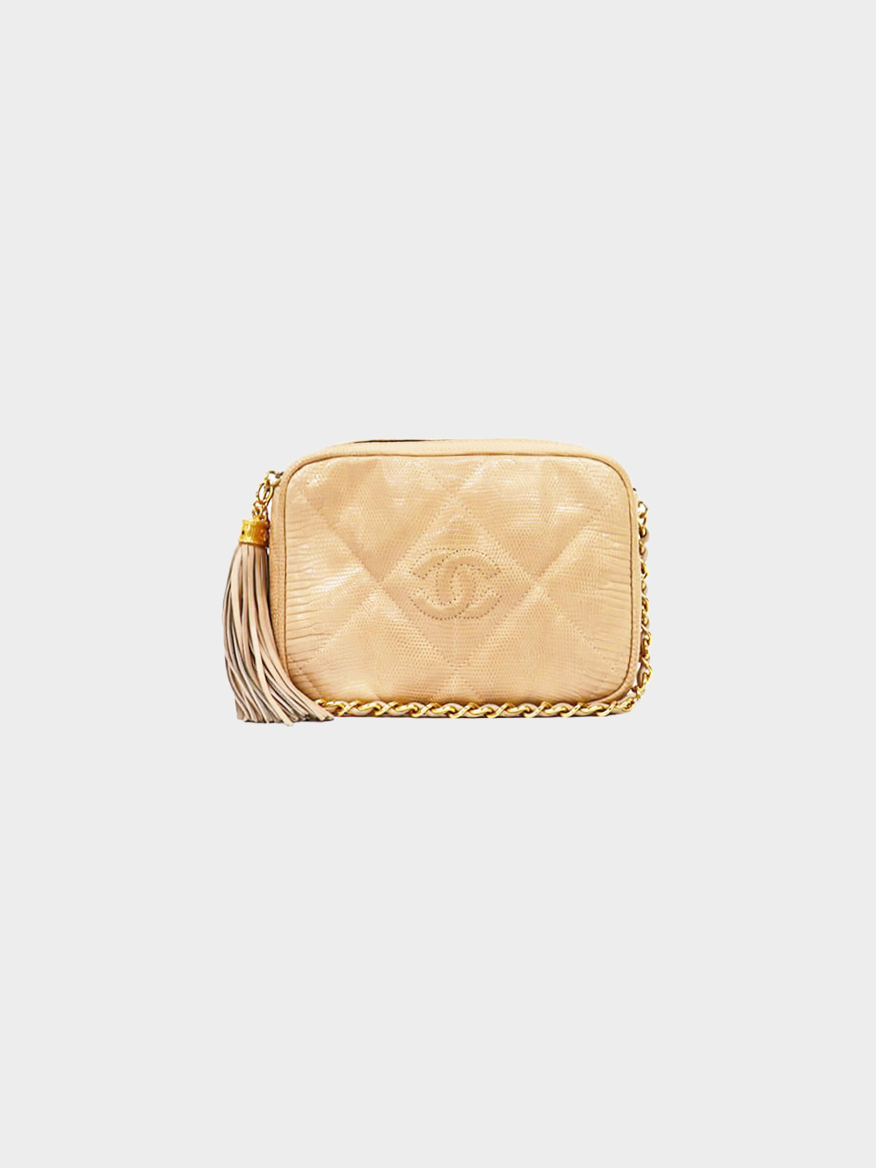 CHANEL Calfskin Quilted Day Trips Camera Case Black 831018