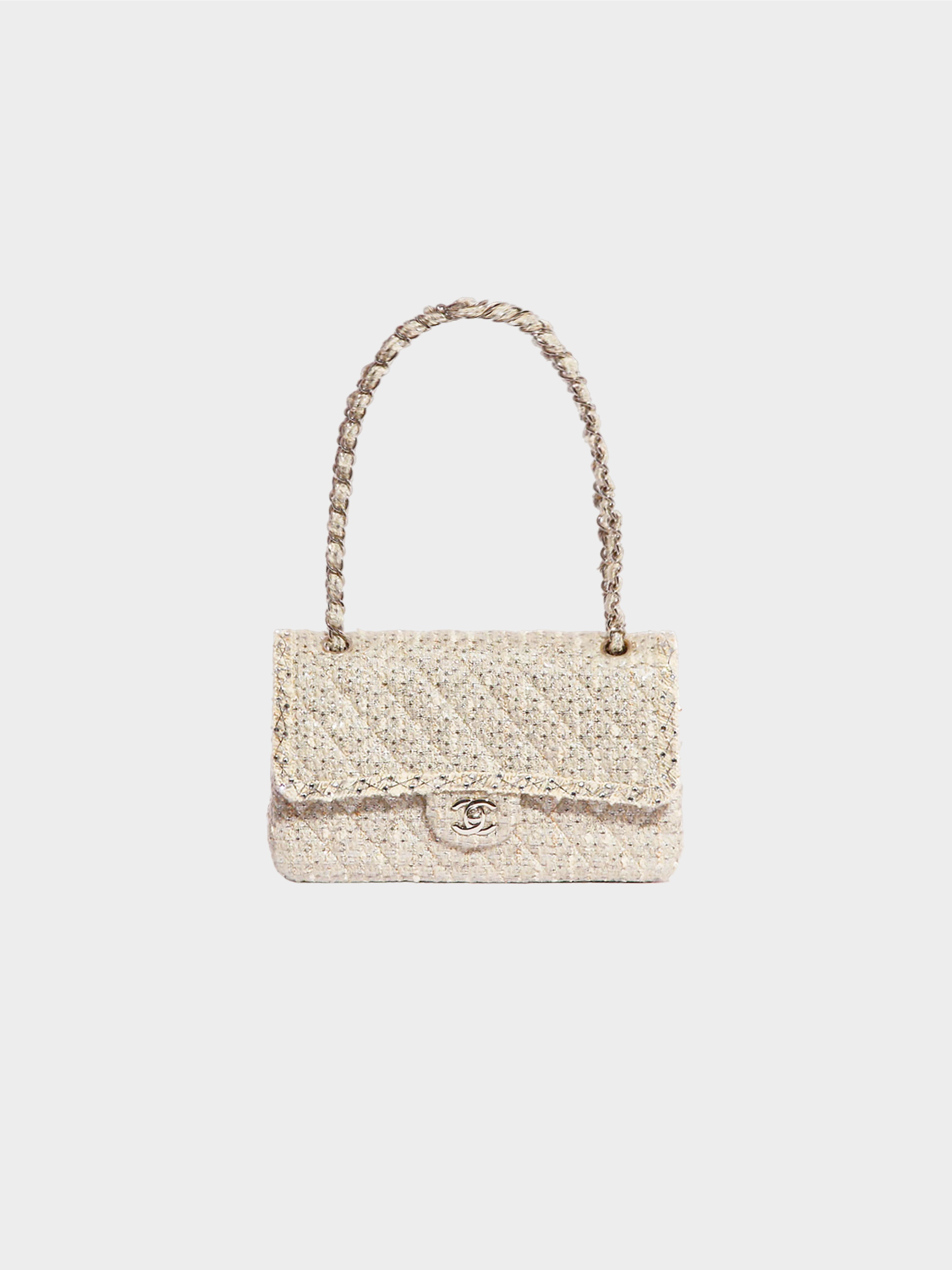 Chanel Couture SS 2014 Beige Fantasy Tweed Flap Bag