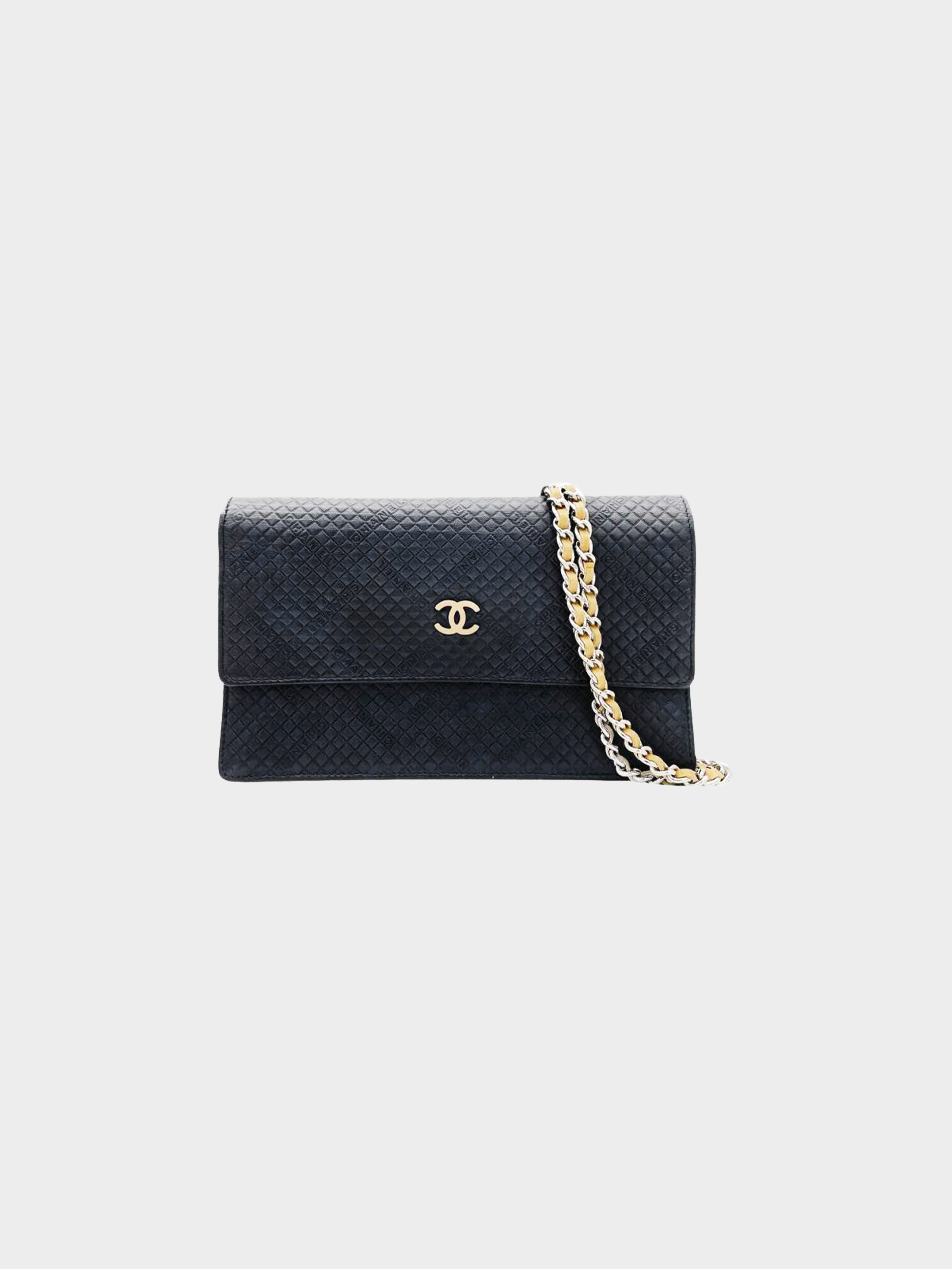 Wallet on chain leather mini bag Chanel Black in Leather - 19447029