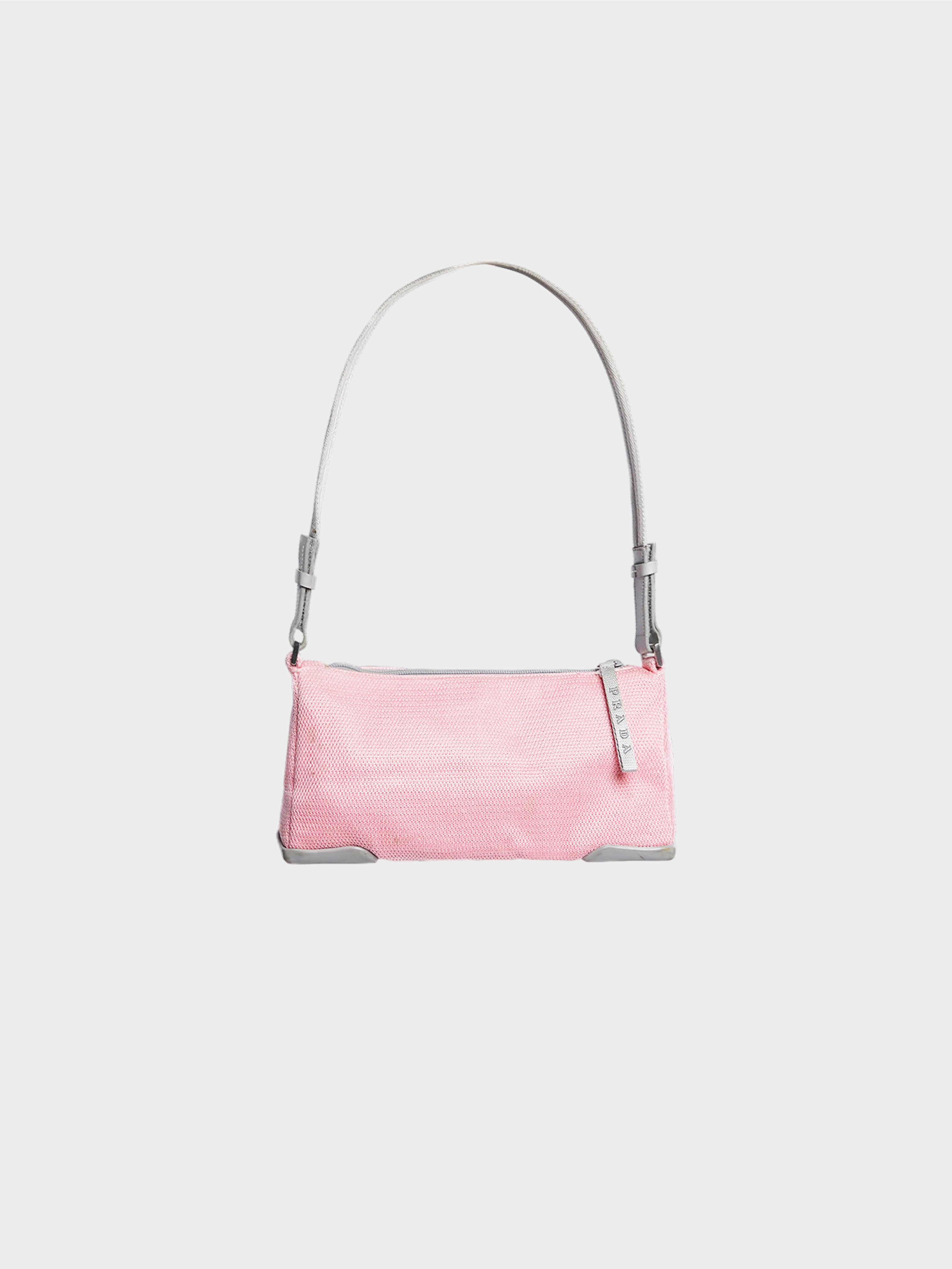 Prada Sport SS 1999 Pink and Grey Mini Pochette Bag