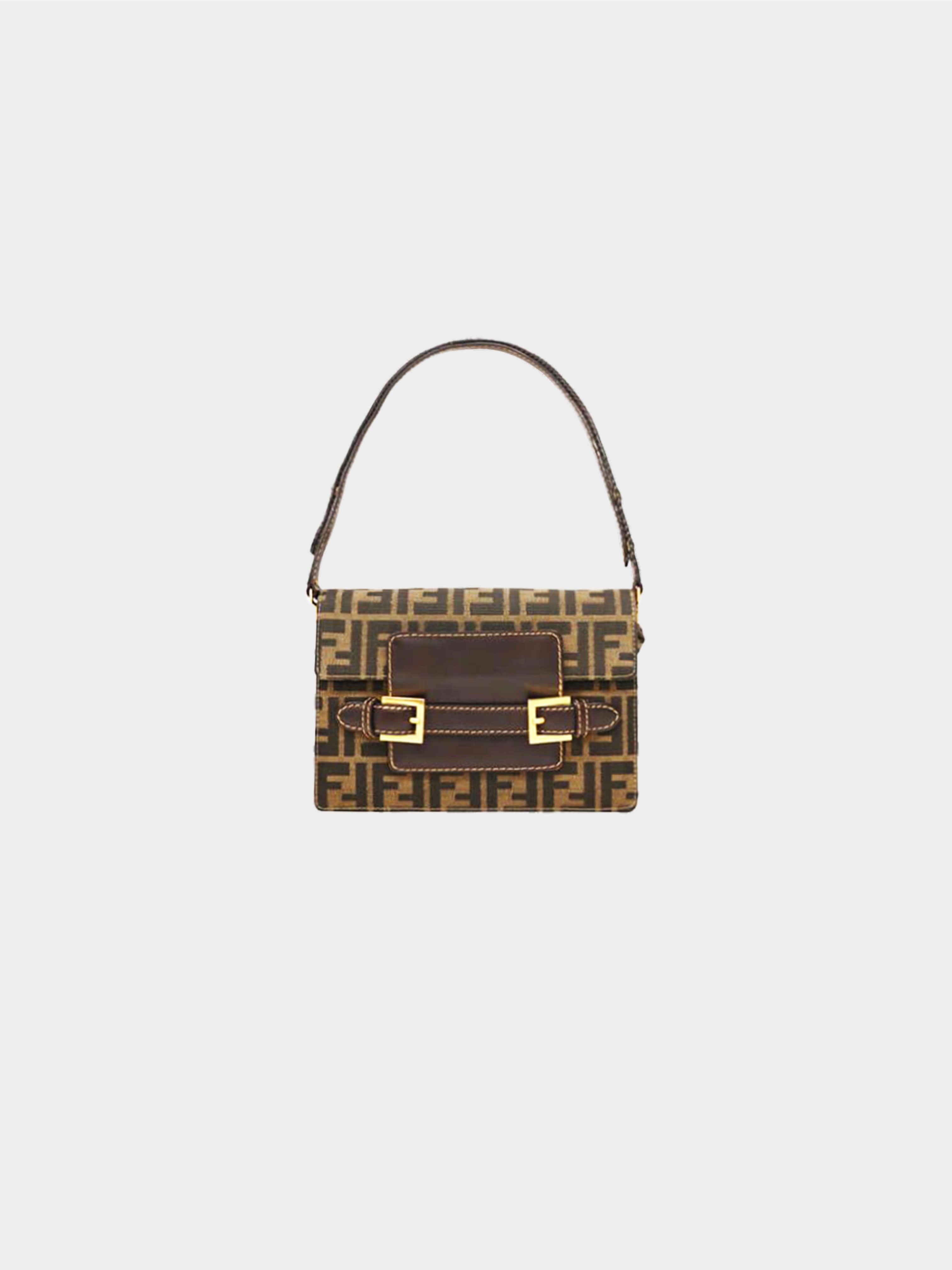 Fendi Zucca Canvas Shoulder Bag on SALE