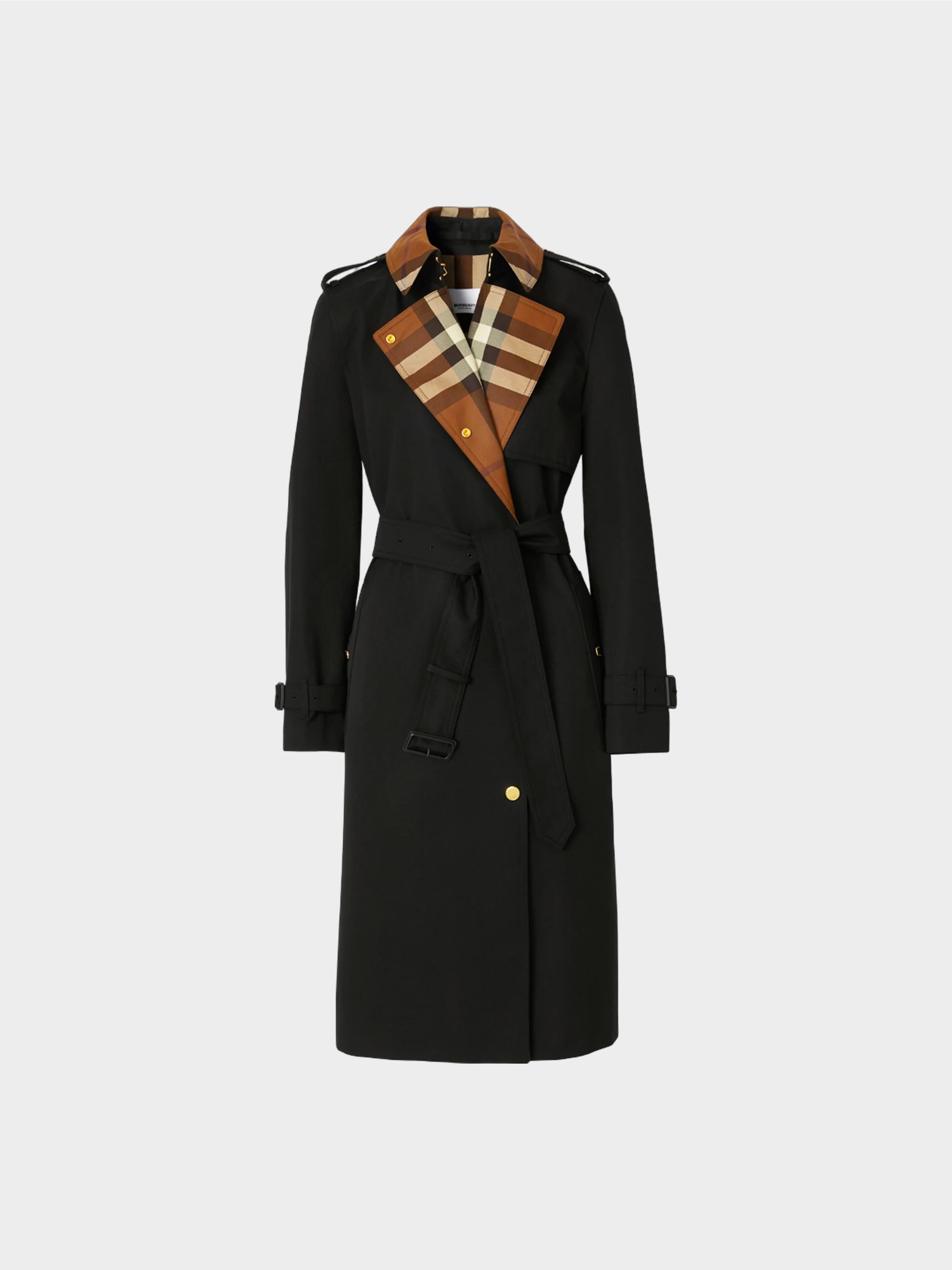 Burberry 2022 Check Panel Gabardine Trench Coat