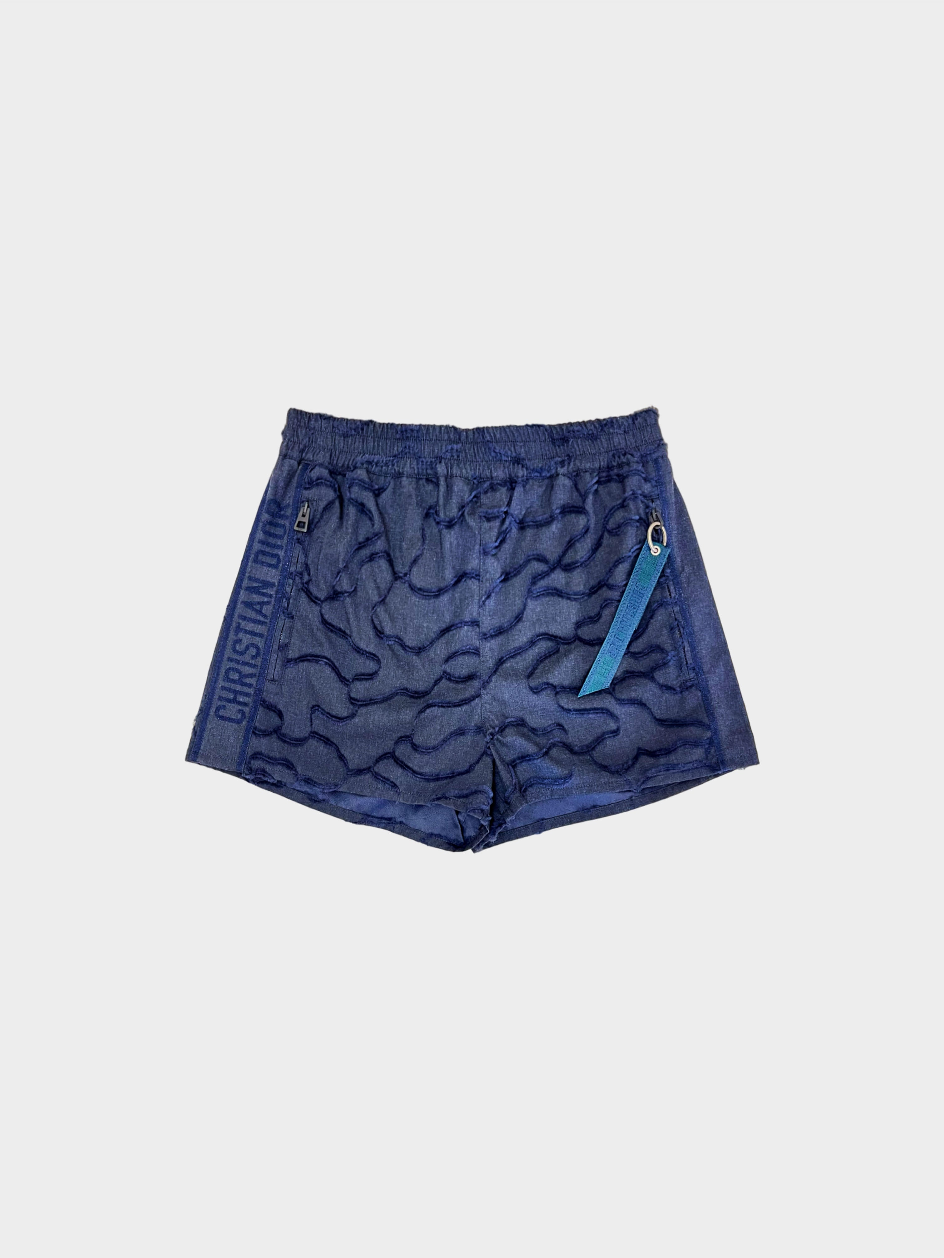 Christian Dior Cruise 2020 Navy Camouflage Cotton Shorts