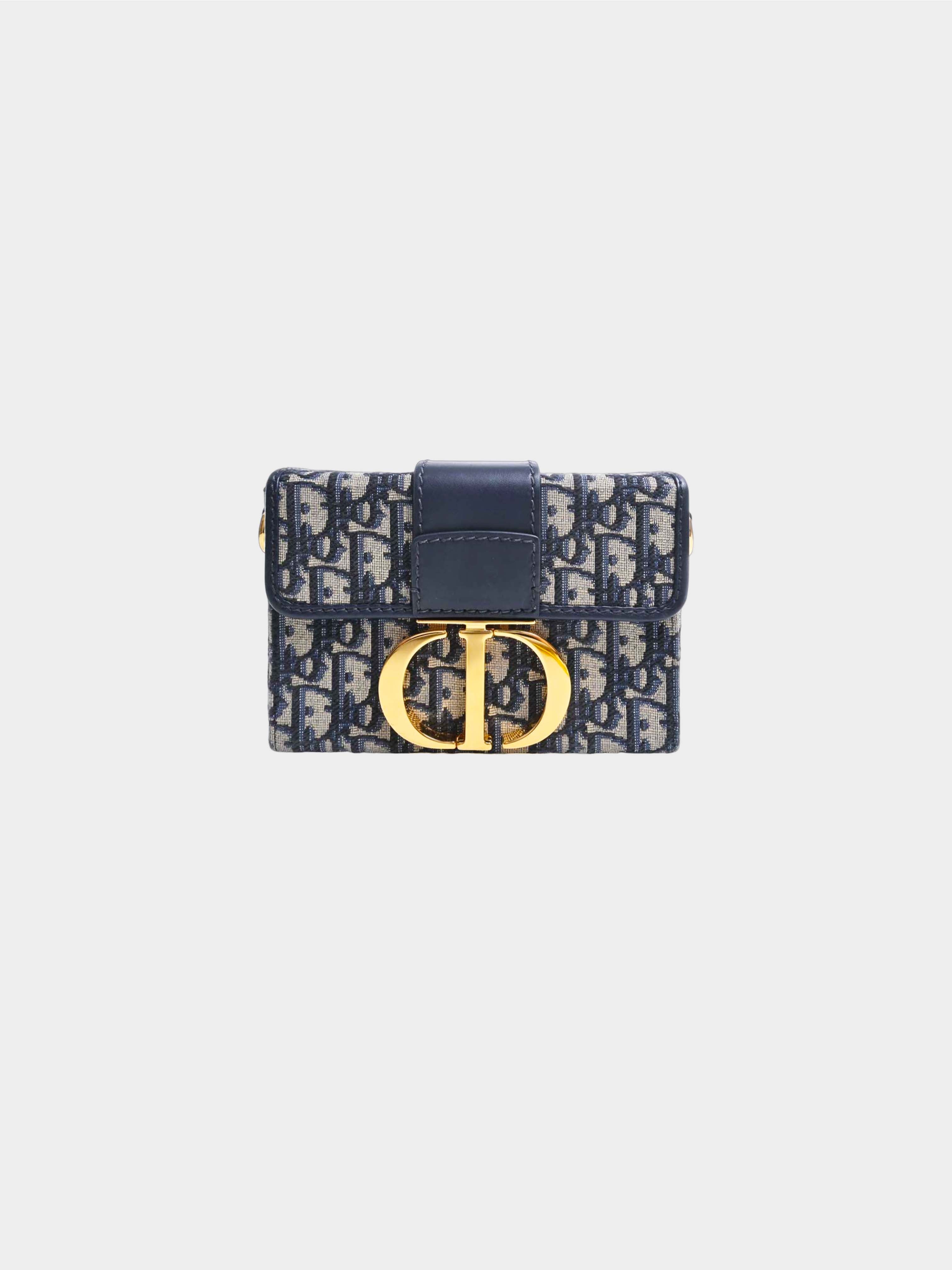 Christian Dior 2019 Navy Oblique 30 Montaigne Box Bag