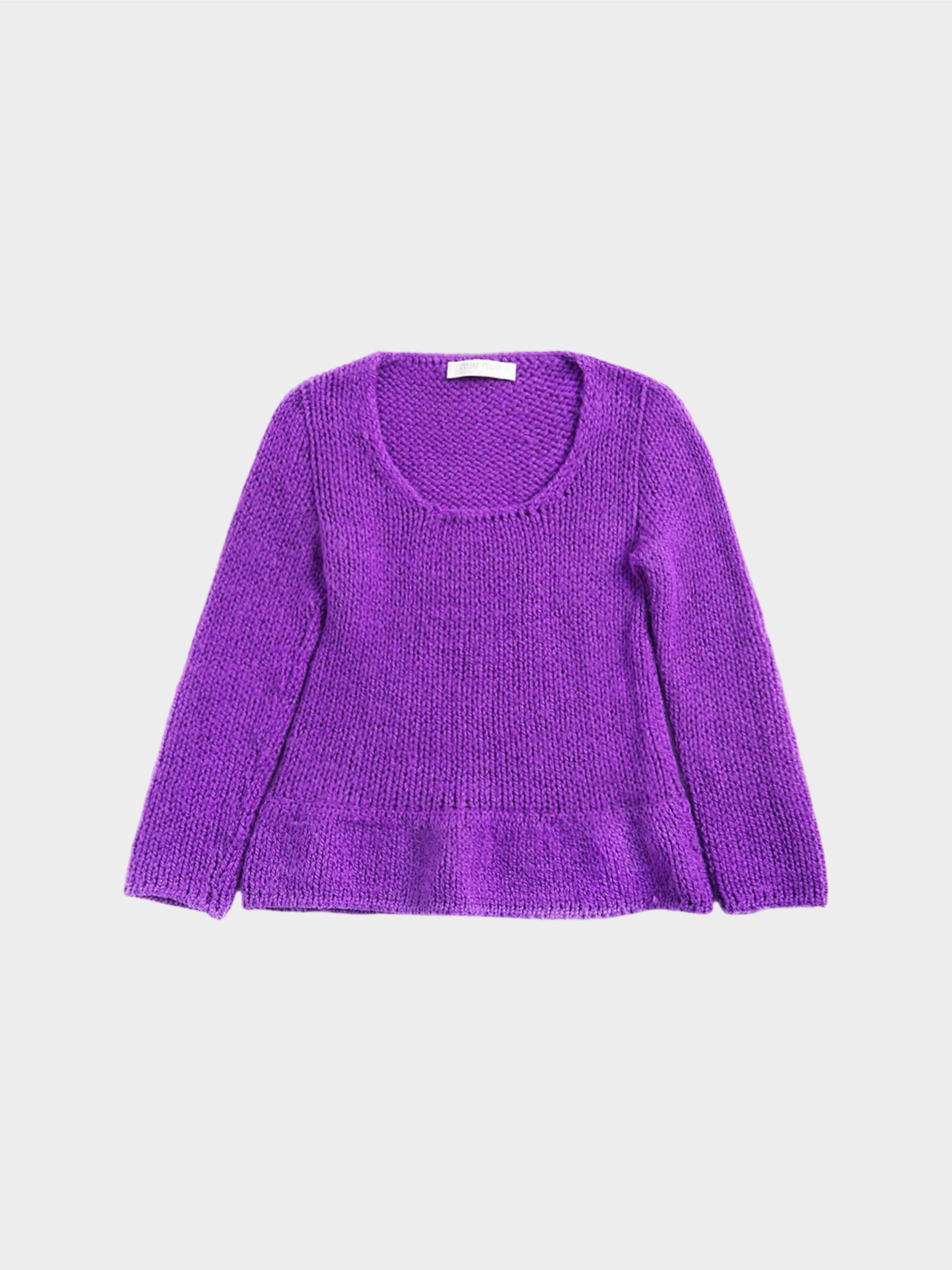 Miu Miu FW 1999 Purple Knit Sweater