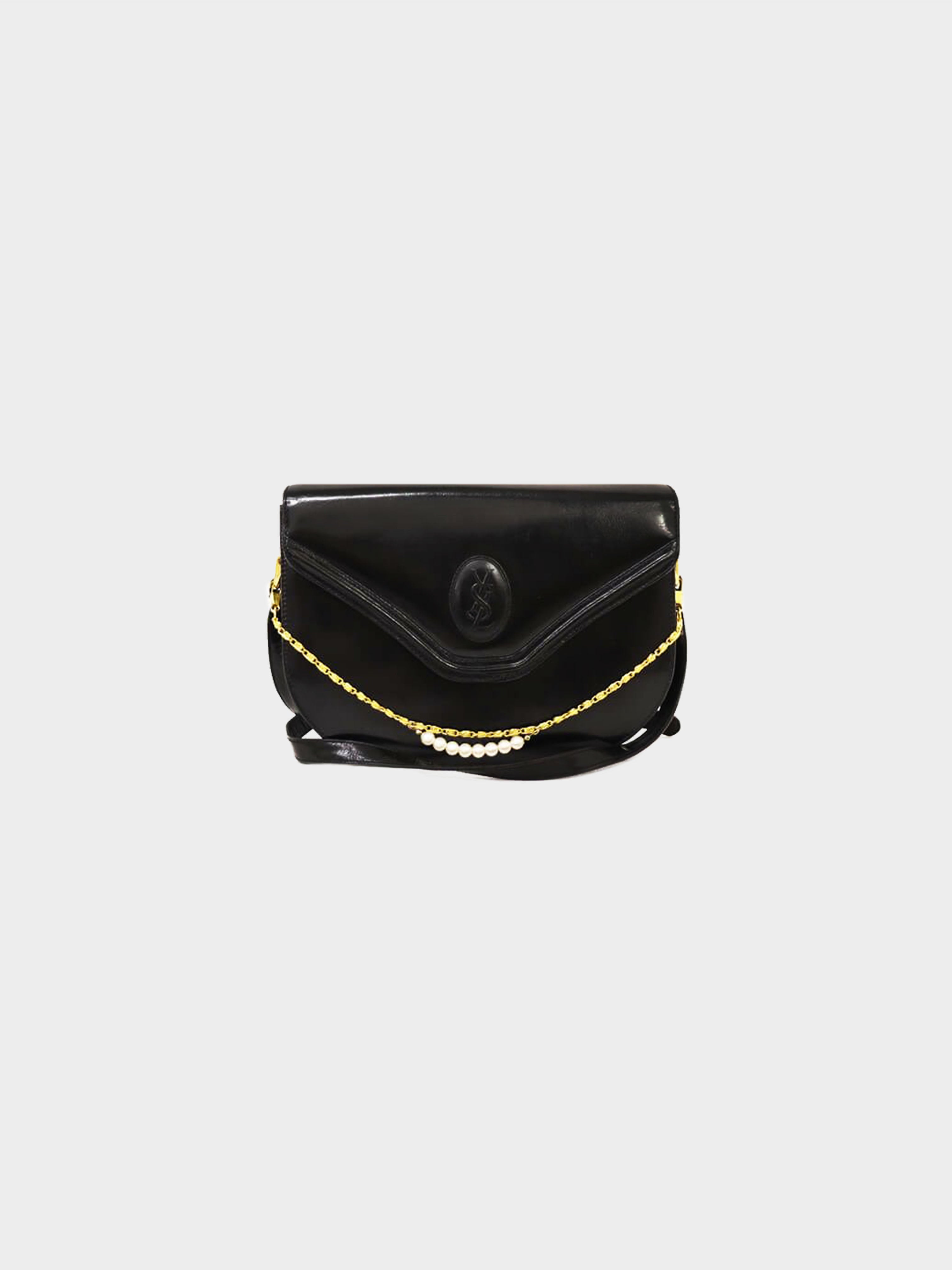 Yves Saint Laurent 1980s Black Crossbody Bag