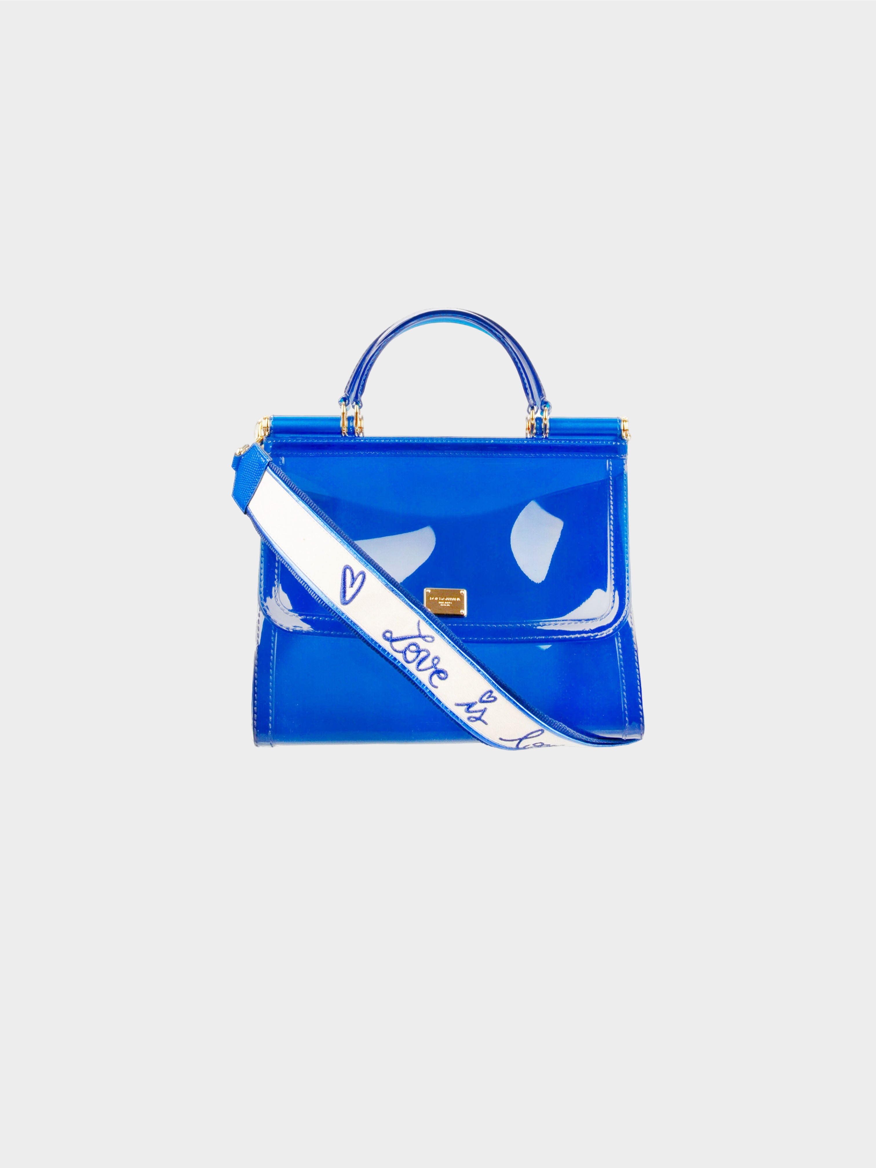 Dolce and Gabbana 2018 Blue PVC Miss Siciliy Bag