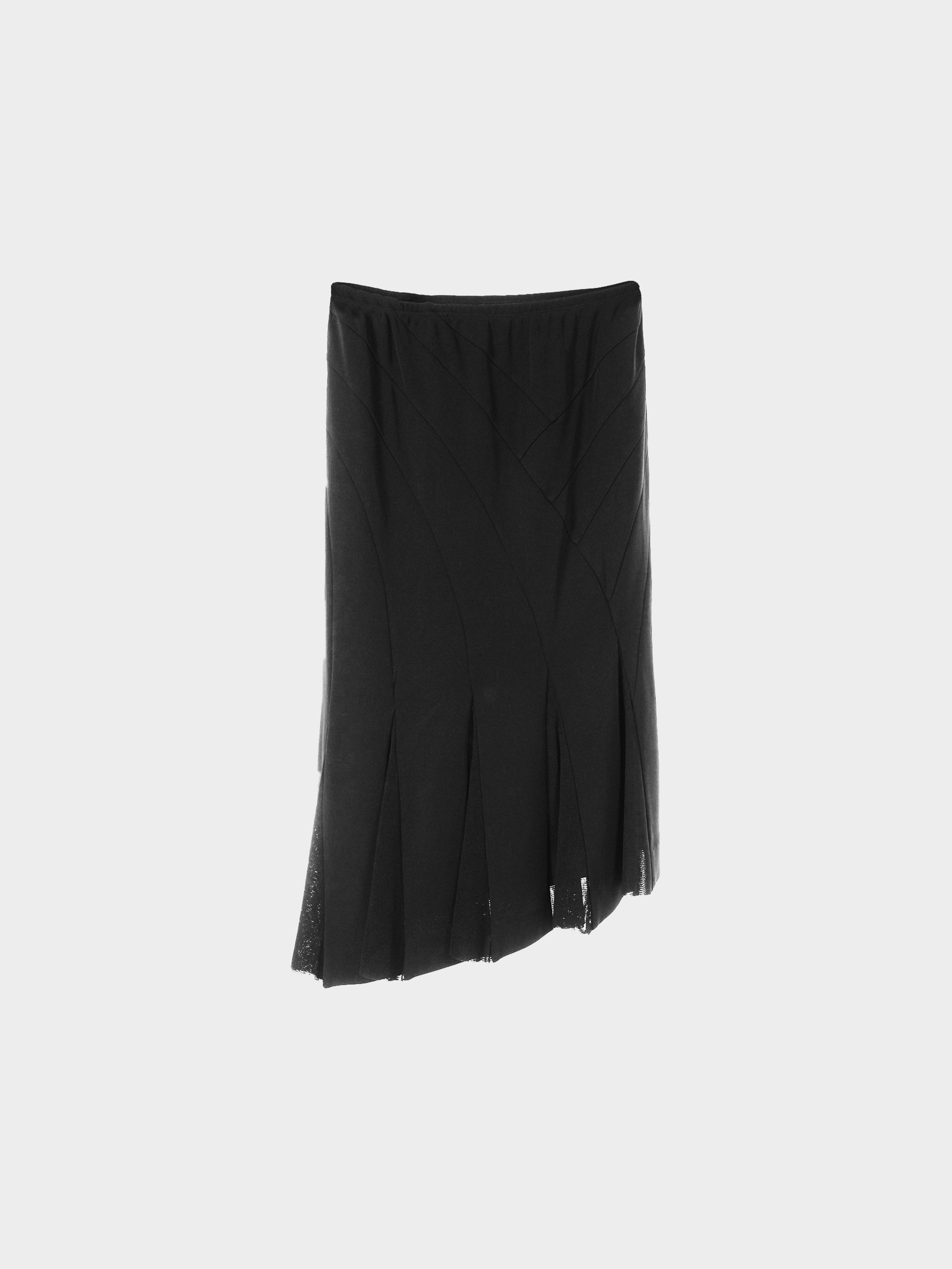 Jean Paul Gaultier 1990s Pleated Asymmetrical Skirt