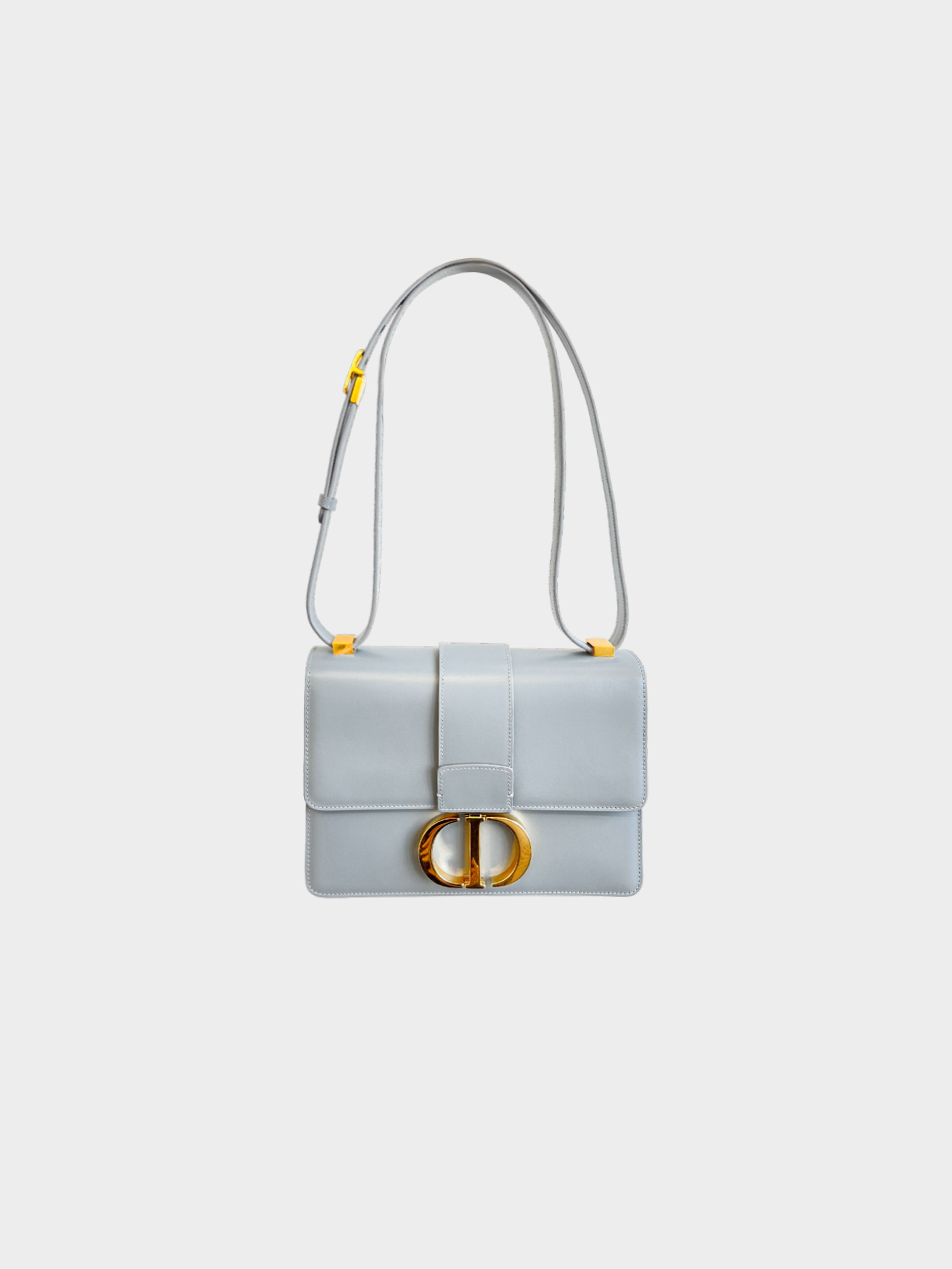 Christian Dior 2020 Grey Box Calfskin 30 Montaigne Flap Bag