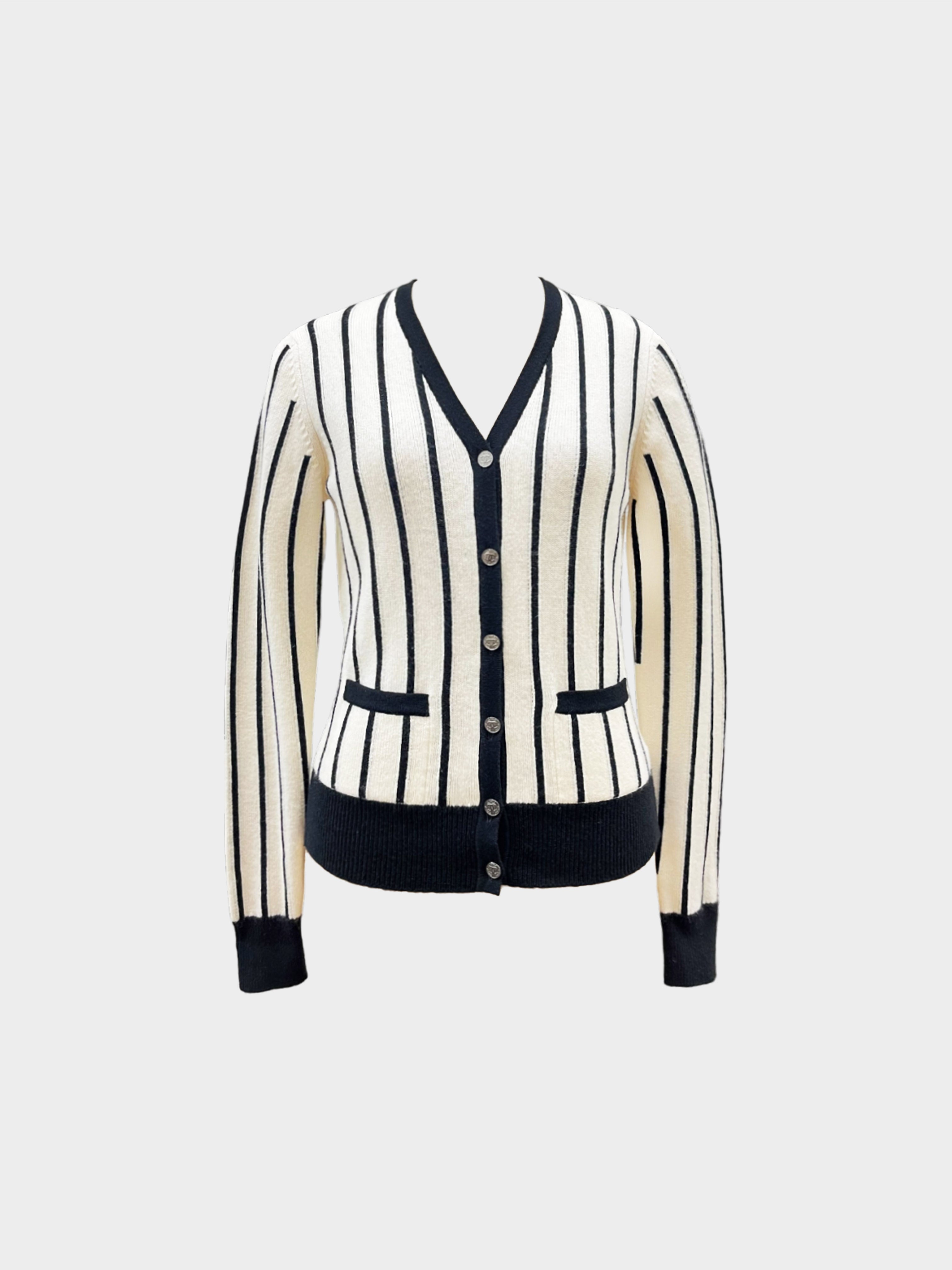 Chanel Fall 2006 Cashmere Vertical Stripe Cardigan