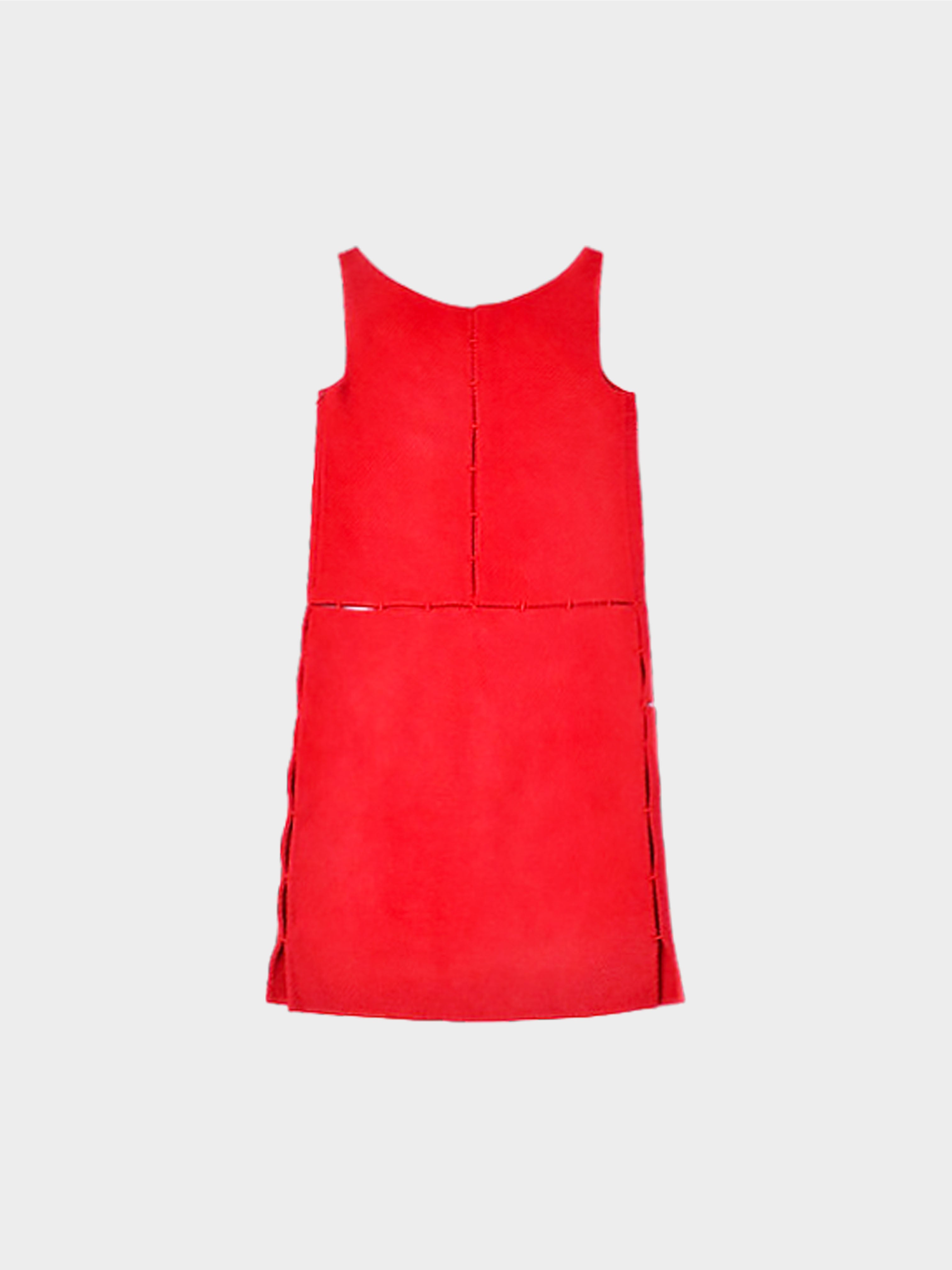 Prada FW 1998 Red Cut-out Wool Dress
