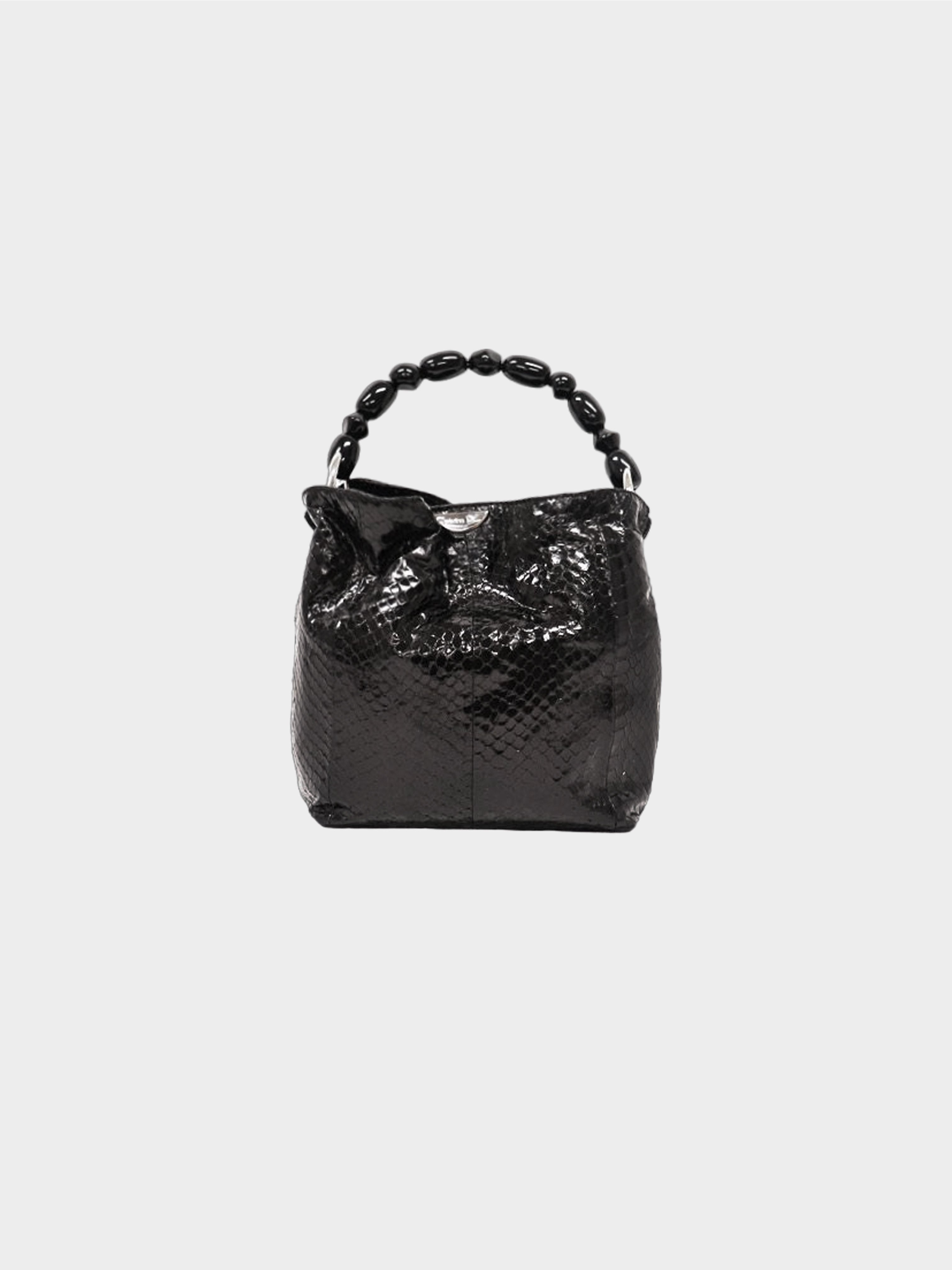 1990s CHRISTIAN DIOR Dark Brown Nylon Cannage Lady Dior Boston Handbag