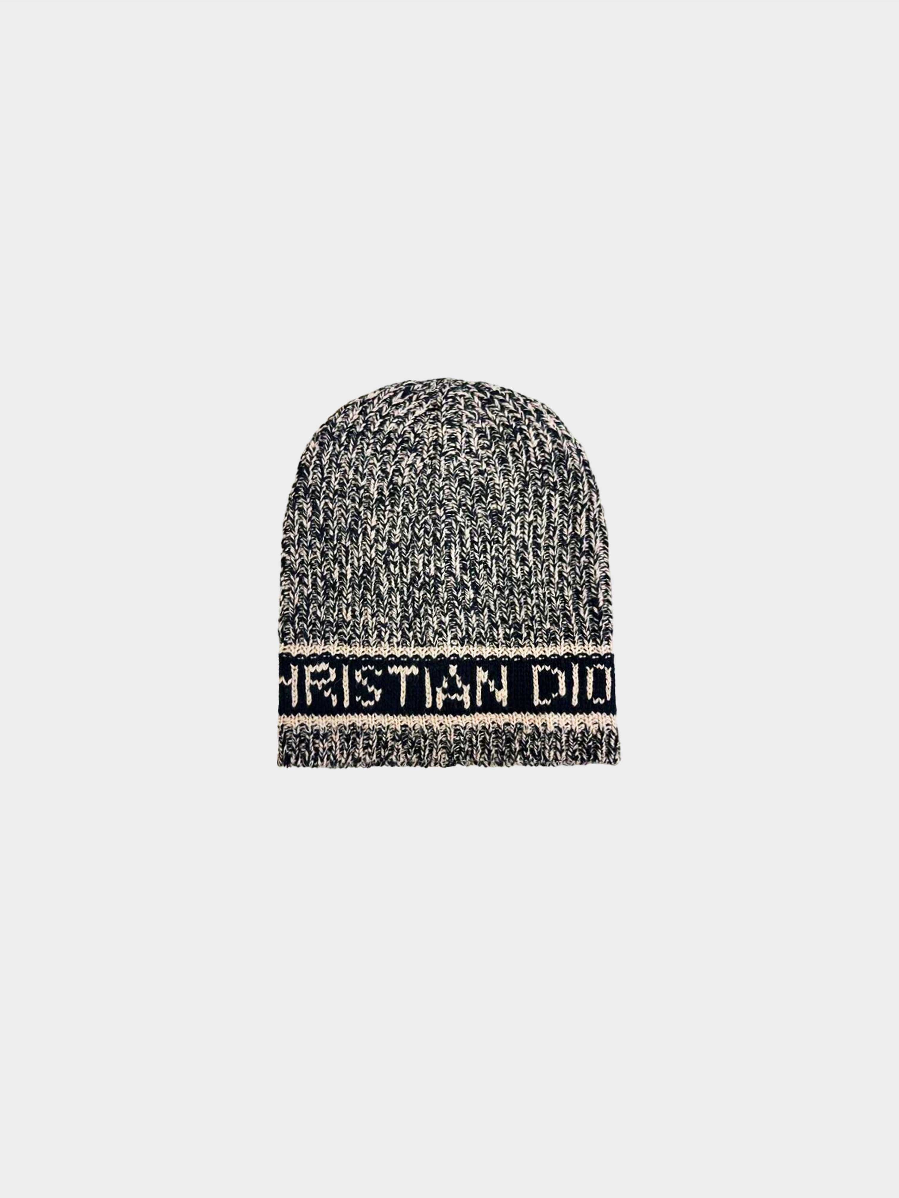 Christian Dior 2020s Black and Beige Beanie Hat