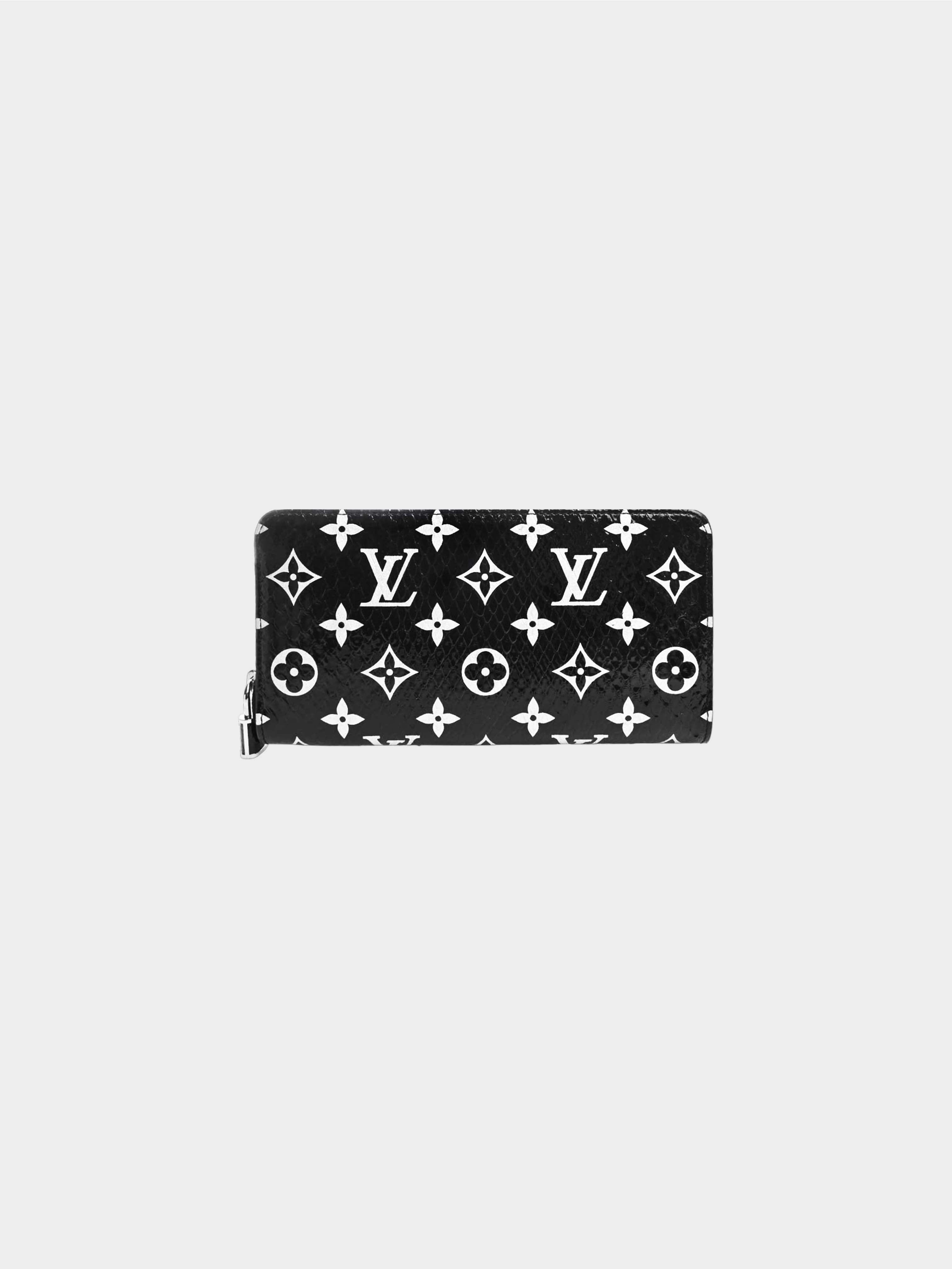 Louis Vuitton 2020s Black Python Monogram Zippy Wallet