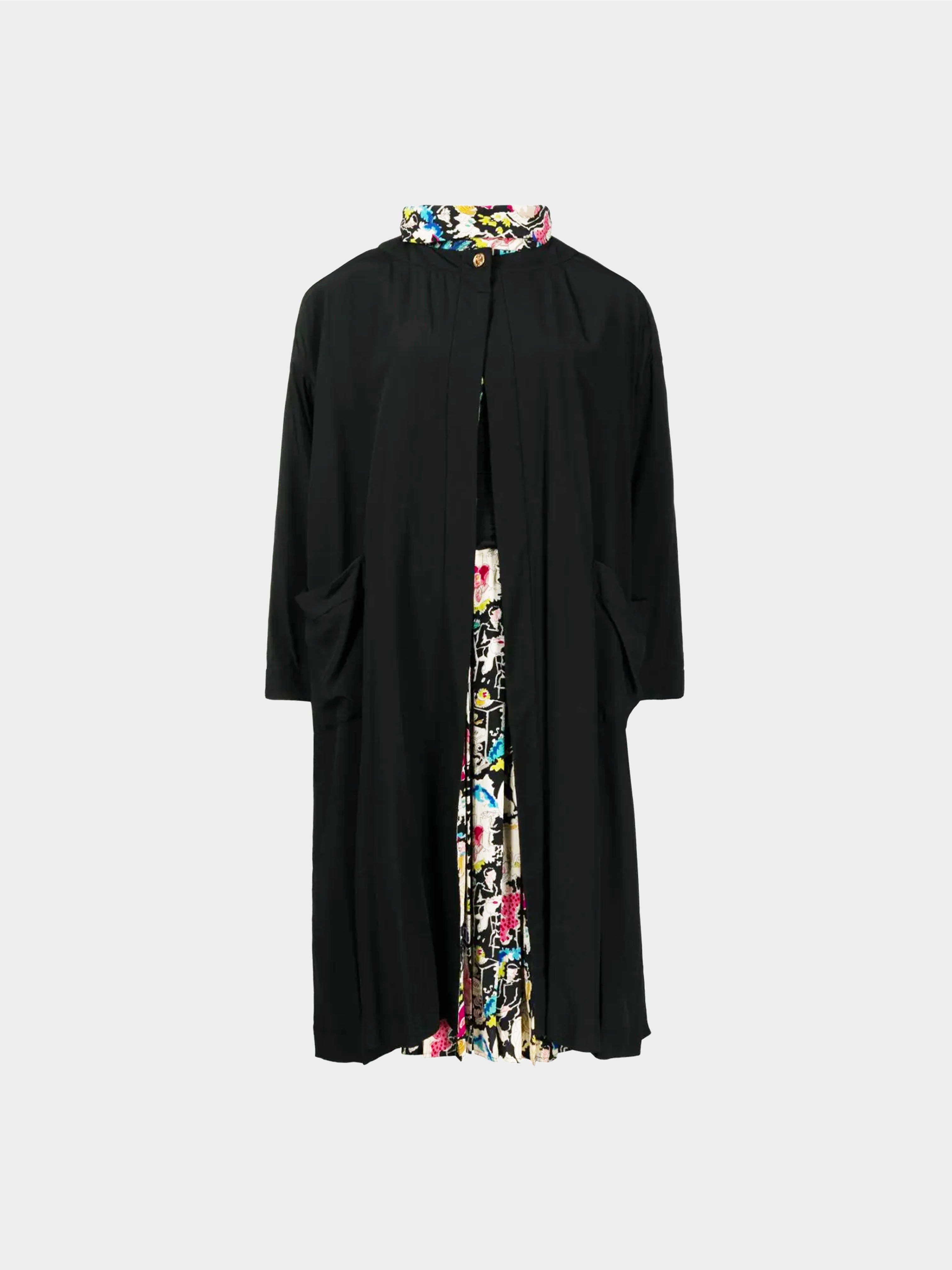 Chanel 1990s Graphic Long Cardigan and Dress Set