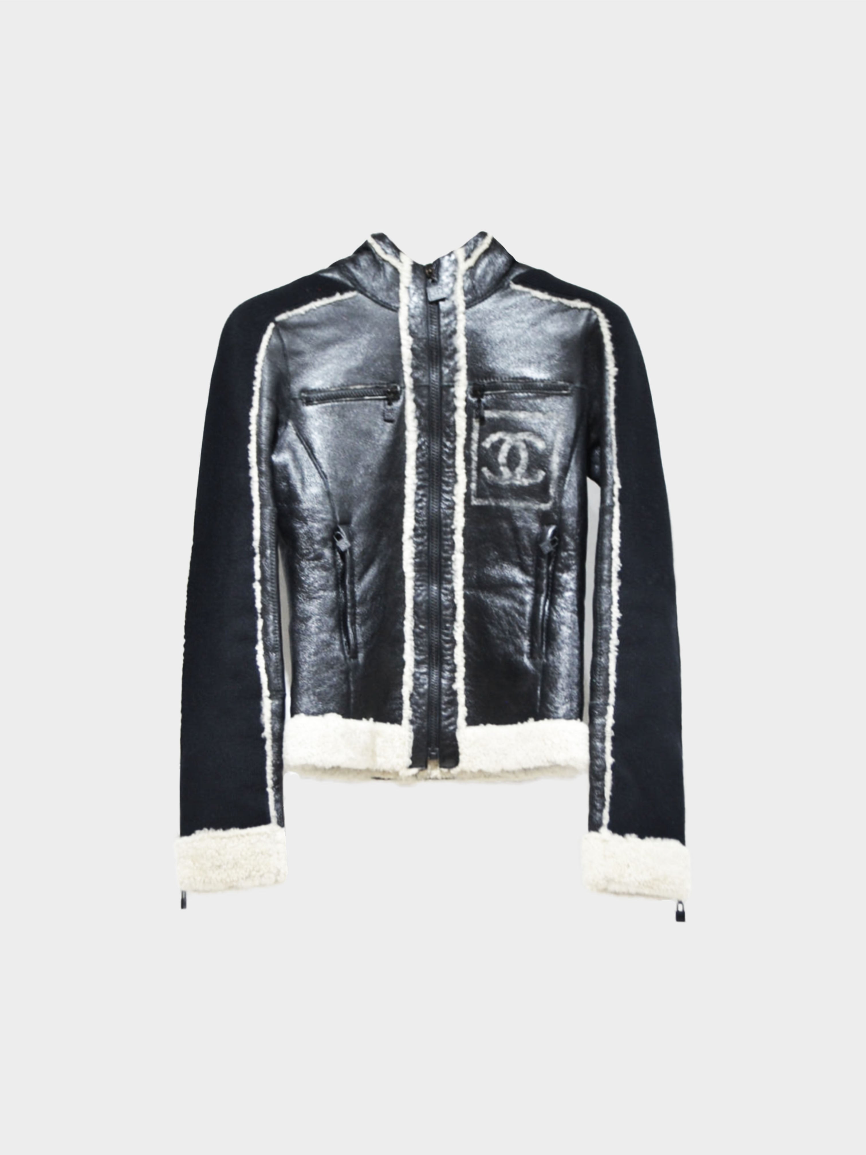 Chanel Fall 2008 Vintage Sport CC Zip Up Hooded Jacket
