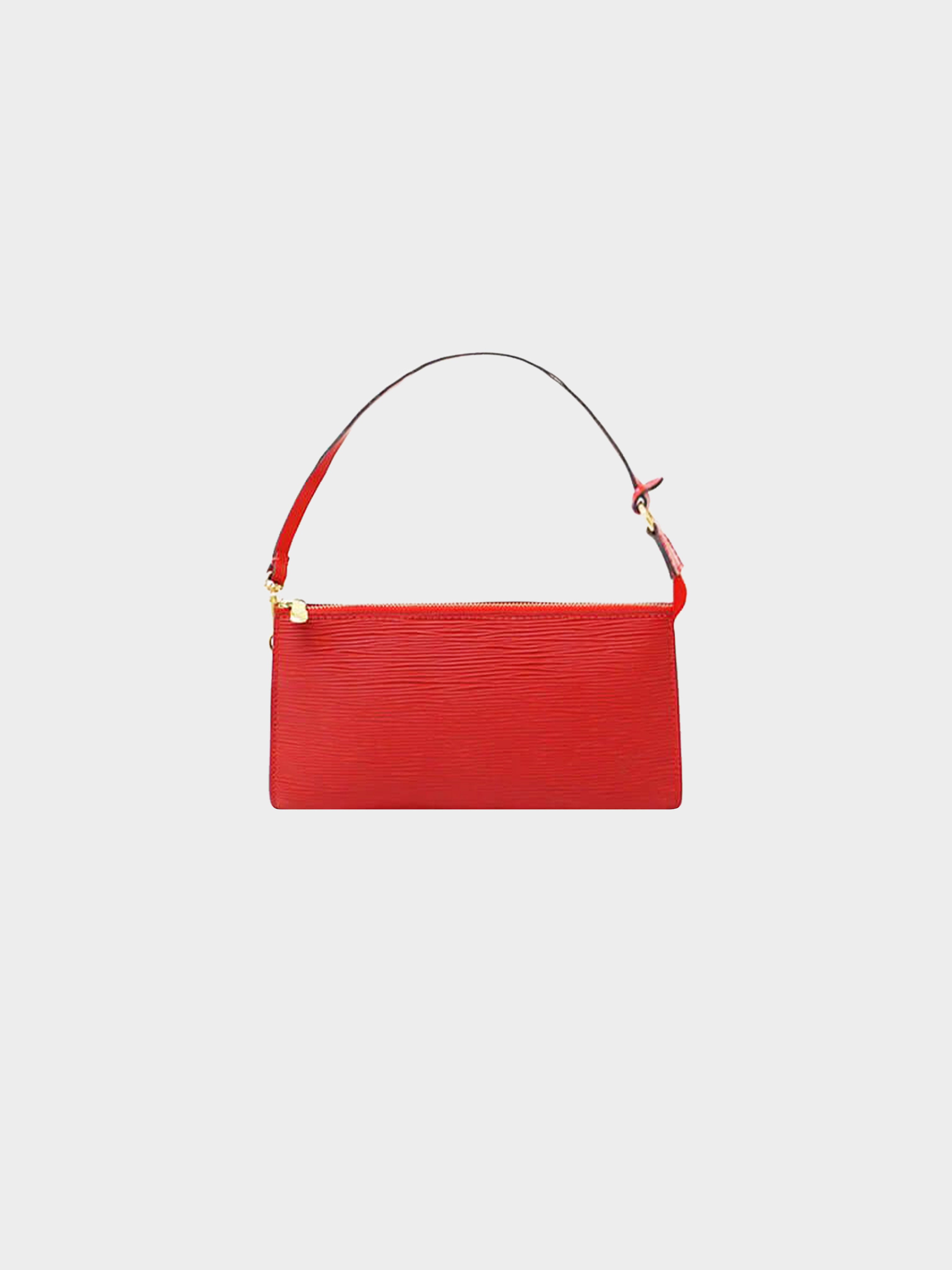 Louis Vuitton 2000 Camellia Red Epi Pochette Shoulder Bag · INTO