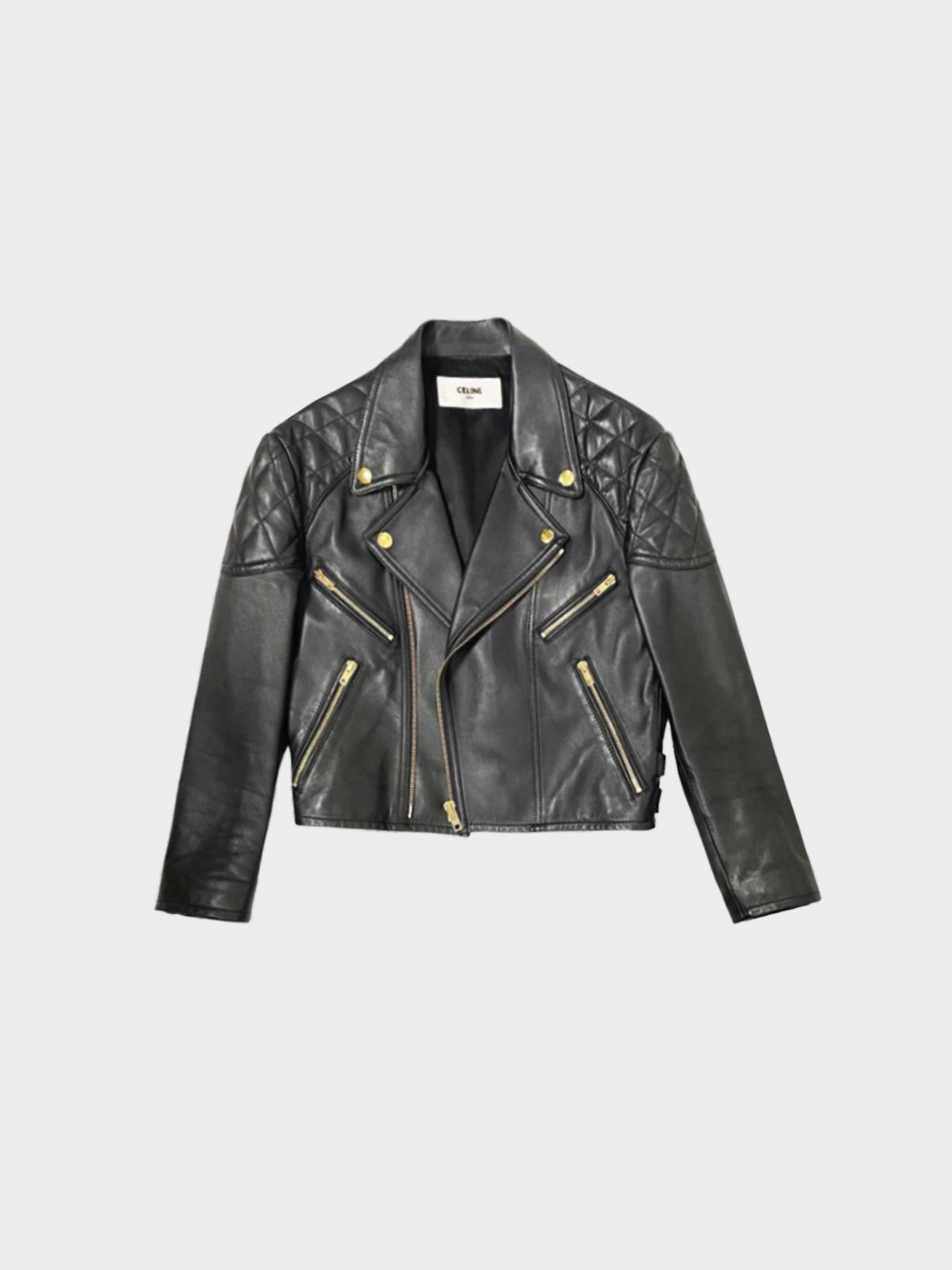 Celine SS 2021 Black Biker Riders Jacket