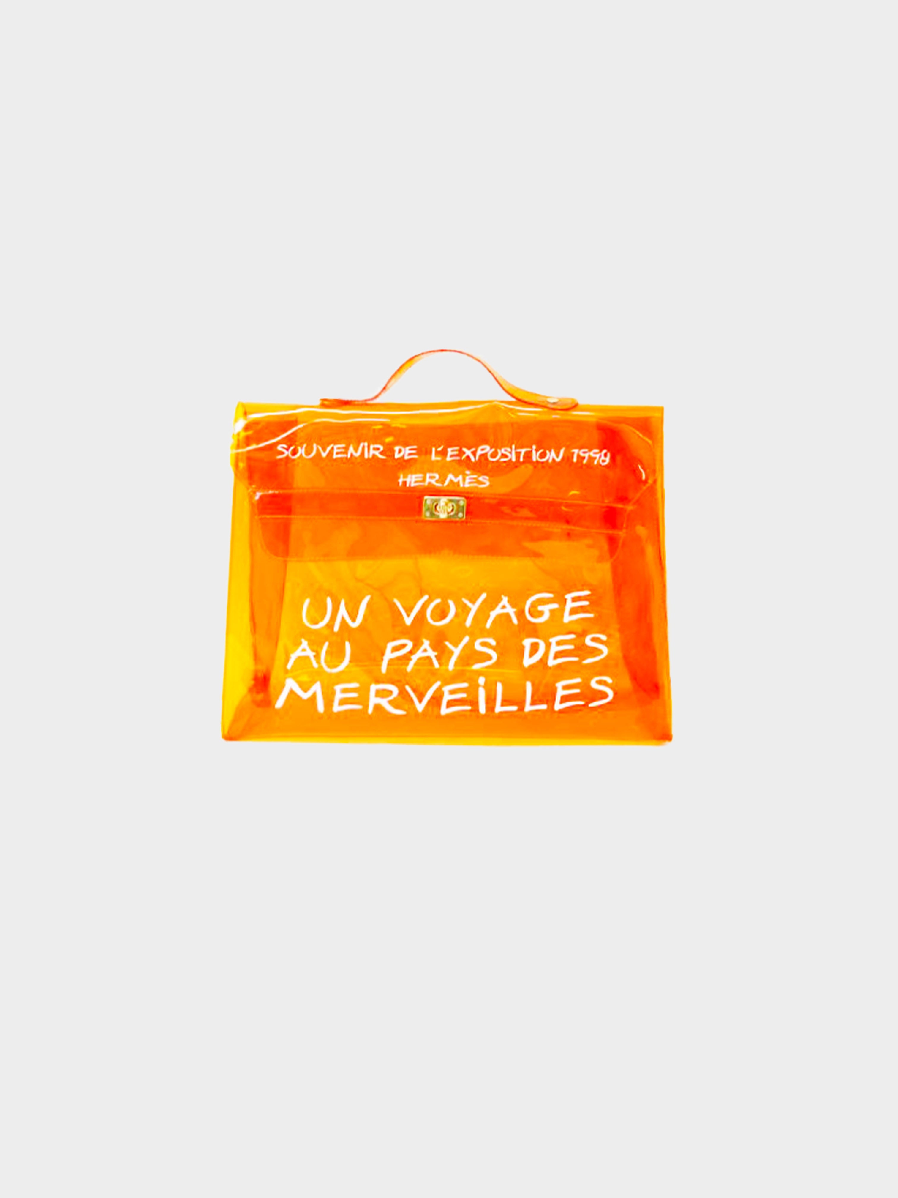 Hermès 1998 Orange Souvenir De L'Exposition Vinyl Kelly · INTO