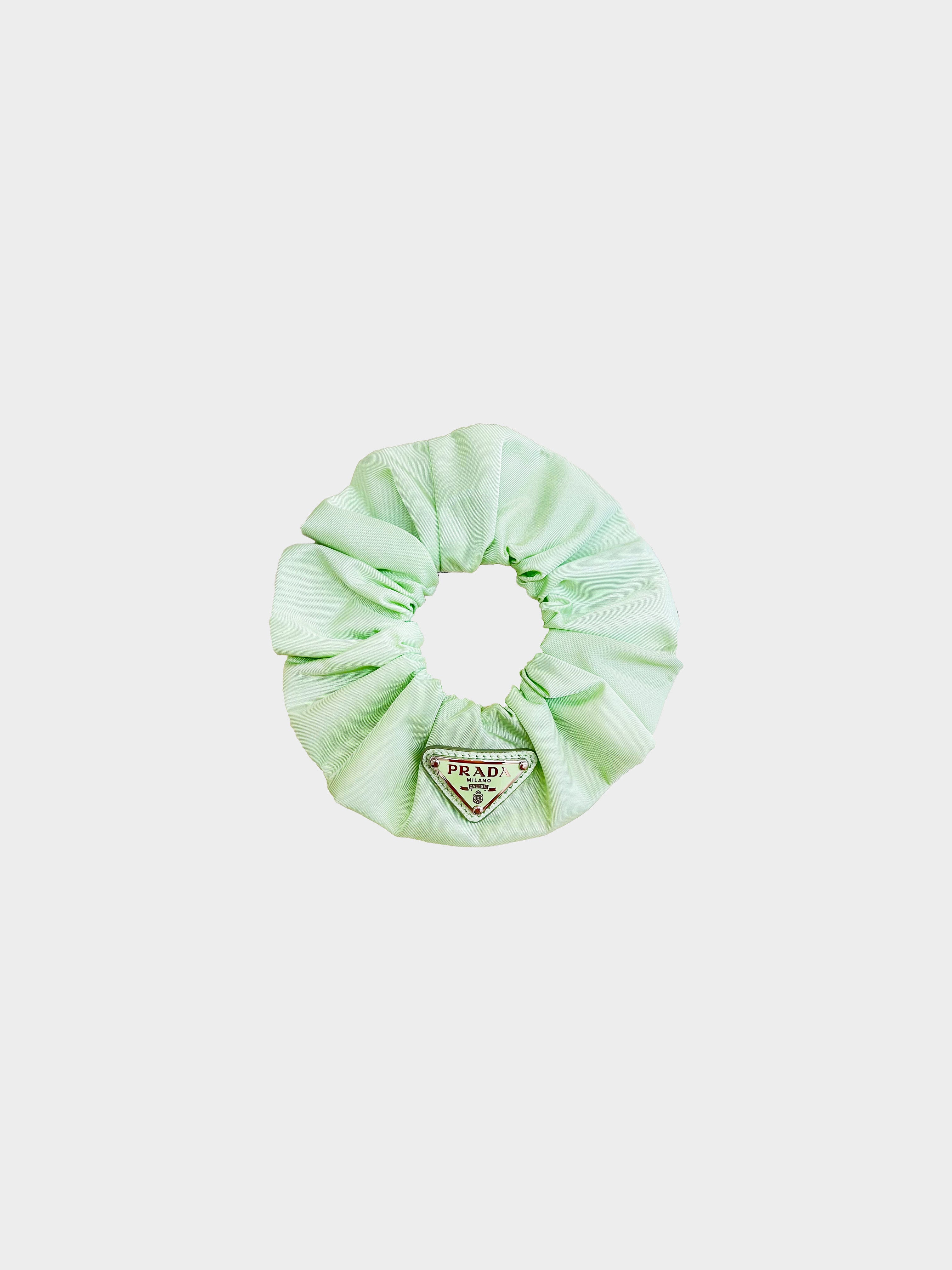 Prada 2020s Mint Green Re-Nylon Scrunchie