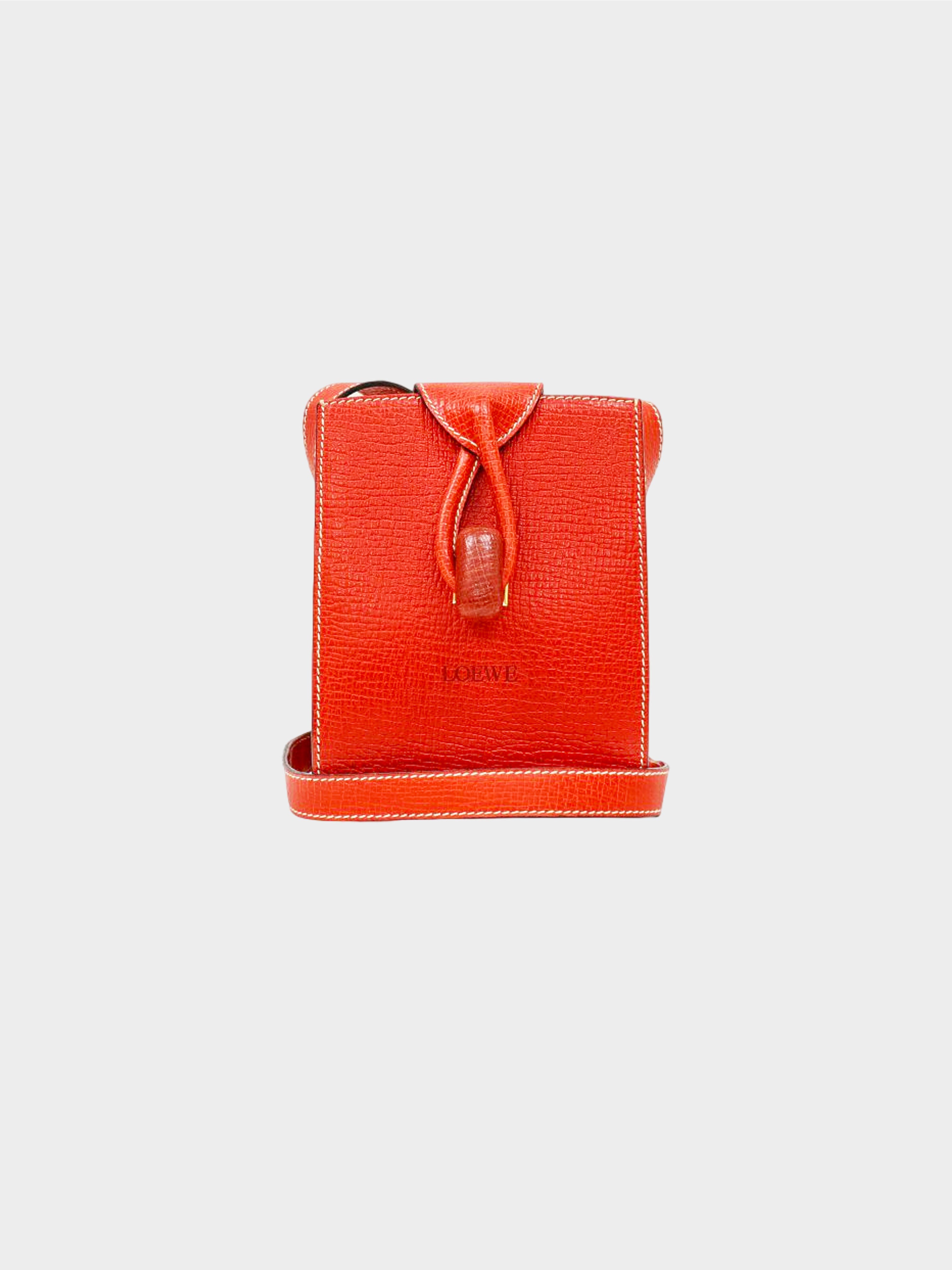 Loewe 2010s Red Mini Toggle Shoulder Bag