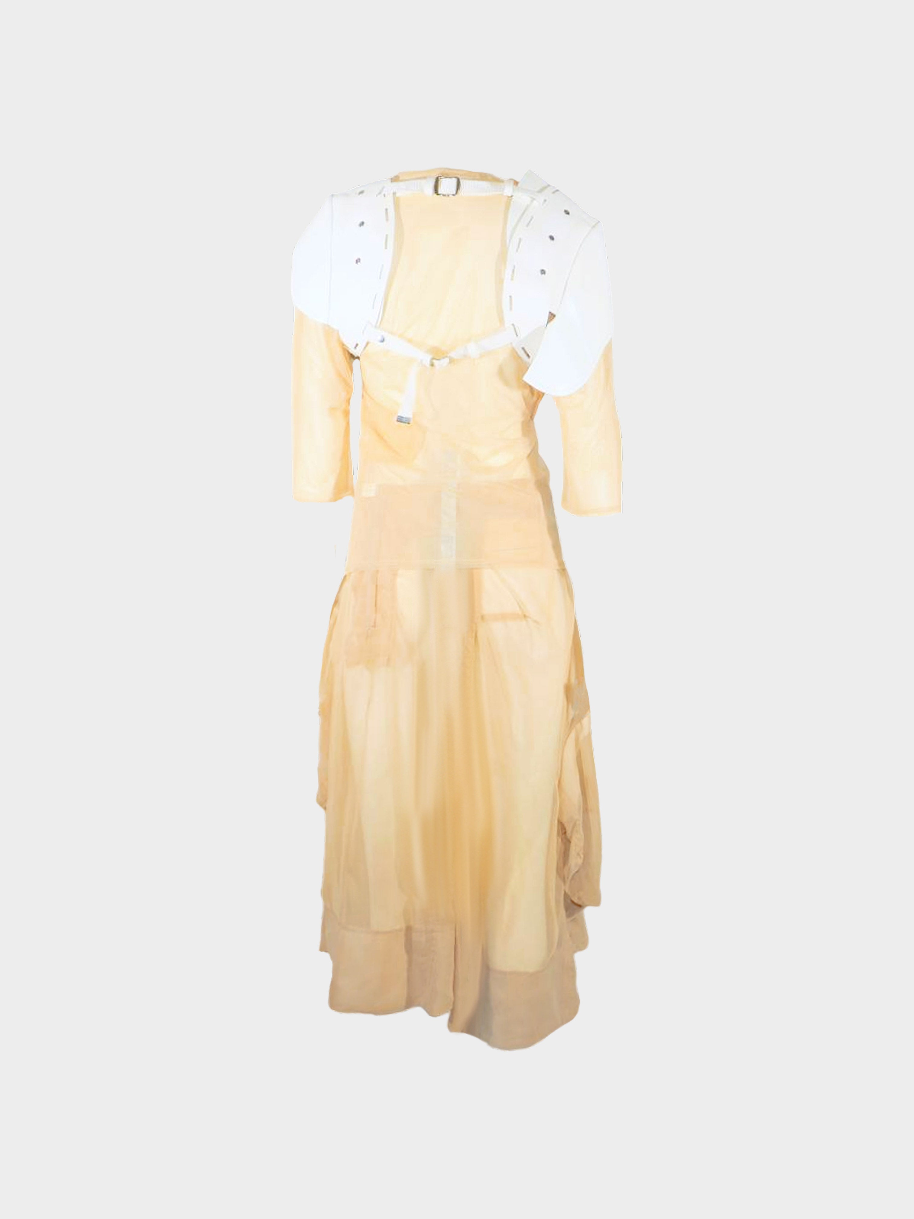 Comme des Garçons SS 2010 Beige Sheer Set With Harness