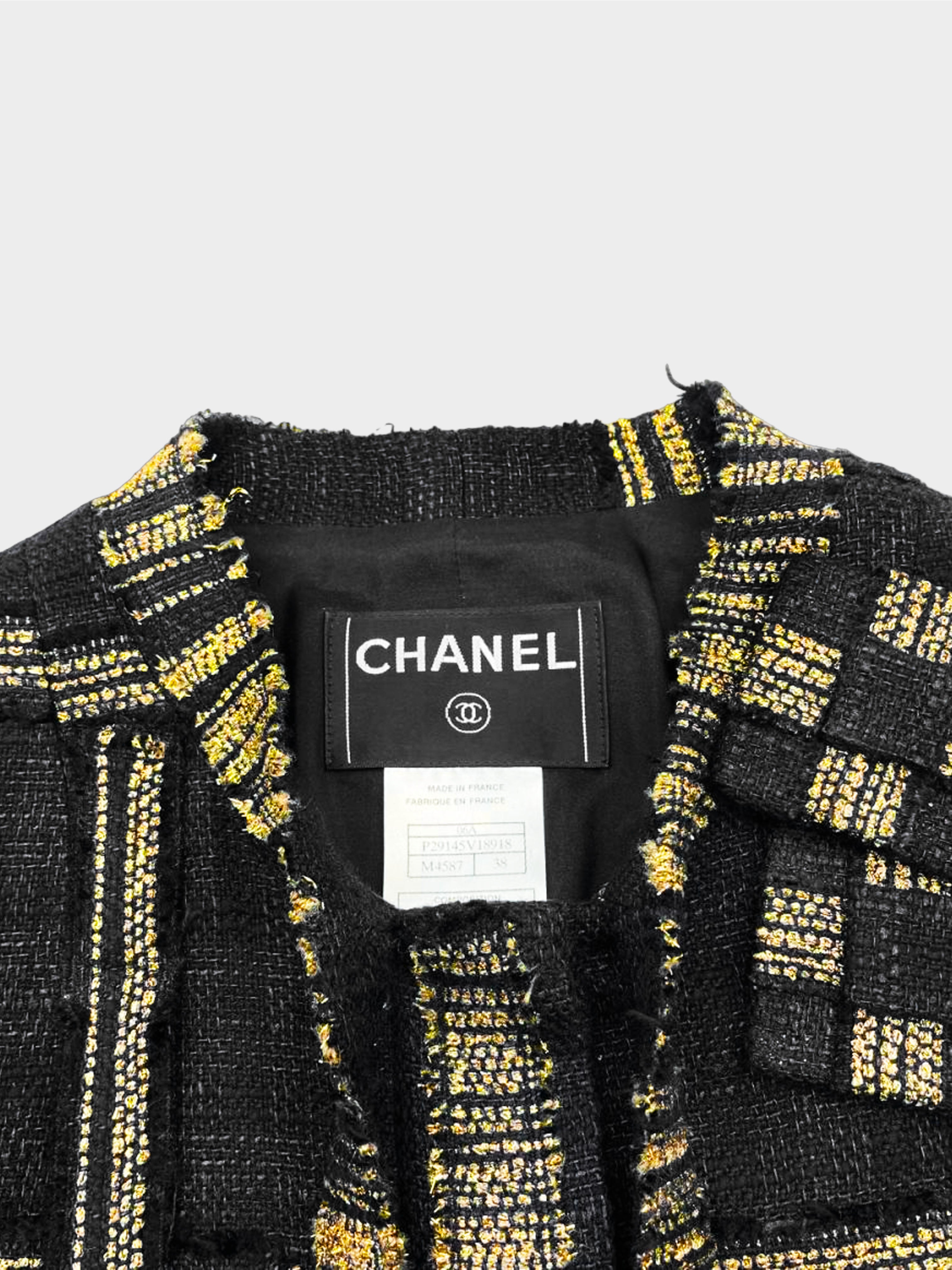 Chanel Fall 2006 Black and Gold Tweed Suit
