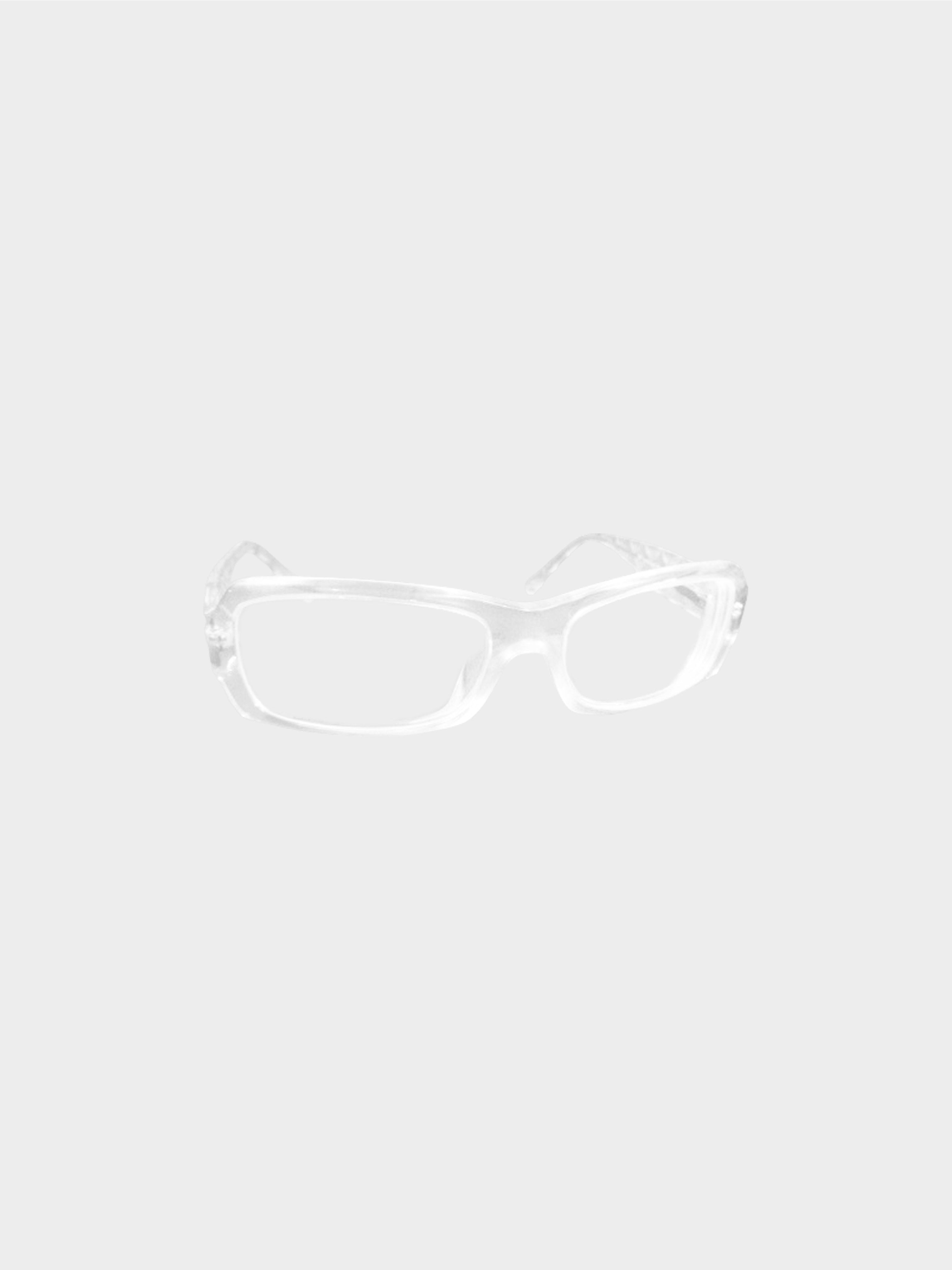 Chanel 2000s CC Clear Rectangle Sunglasses