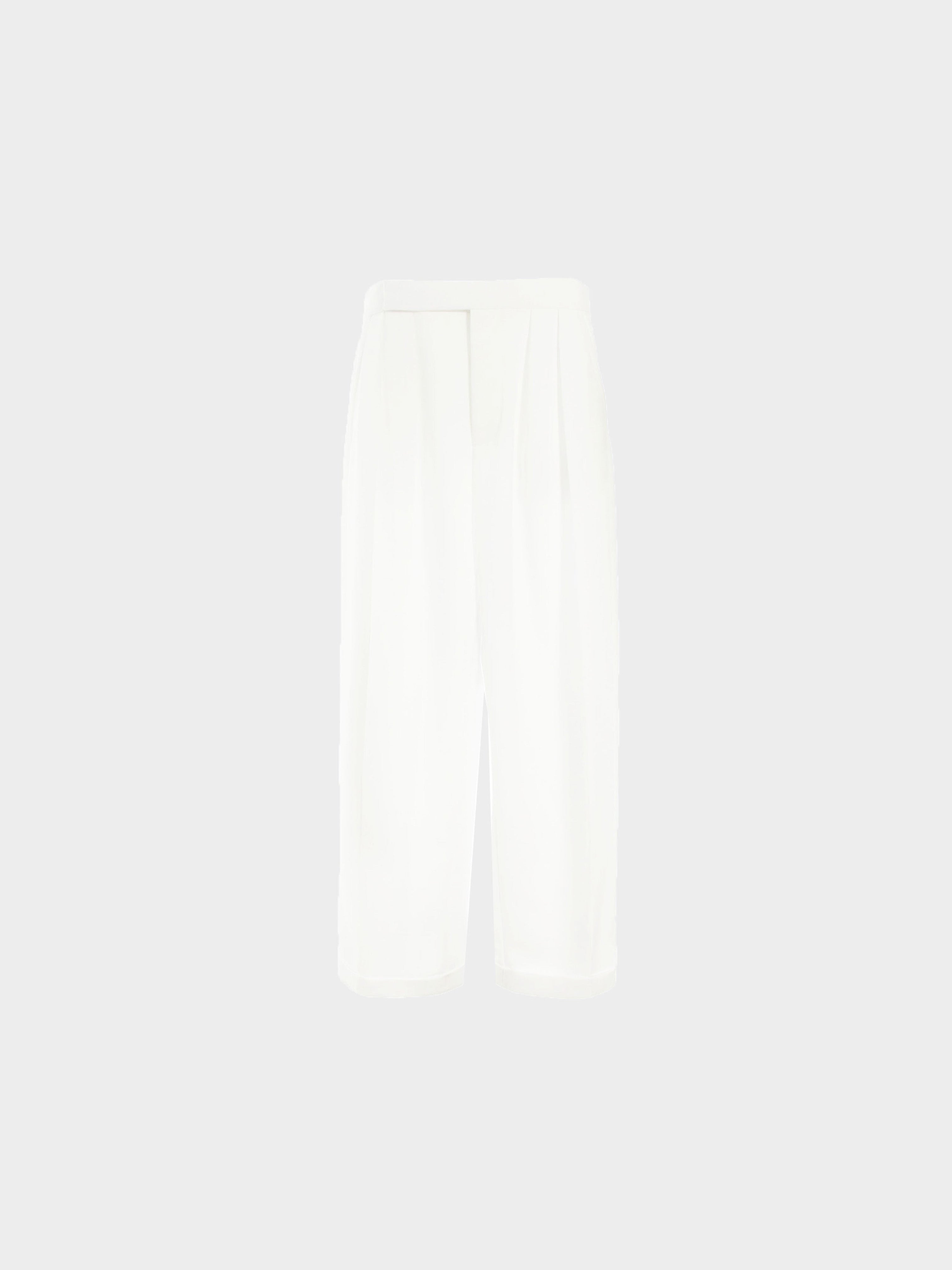 Céline by Phoebe Philo 2010s White Wide-Leg Trousers