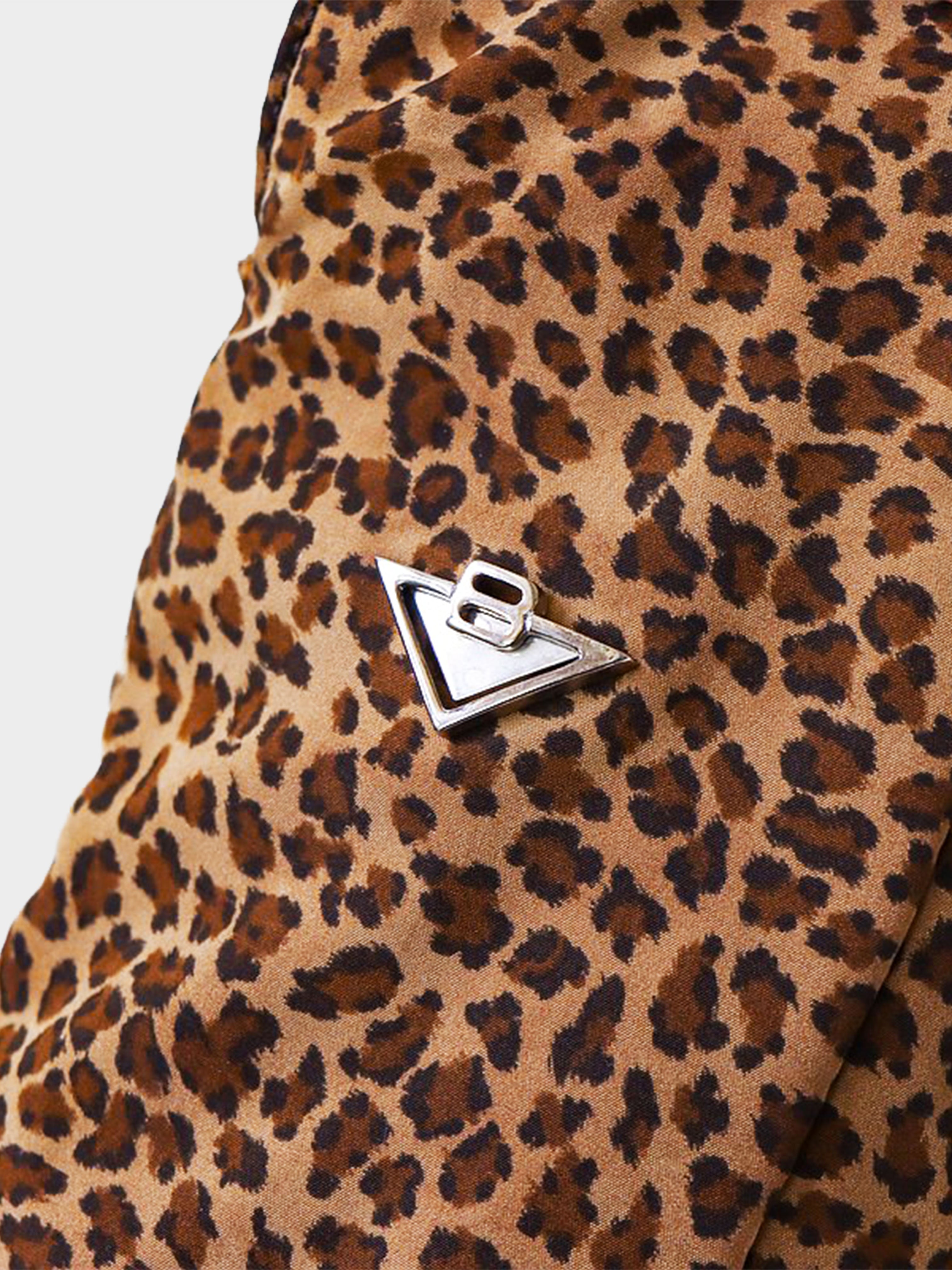 Bottega Veneta 2000s Nylon Leopard Print Hobo Bag