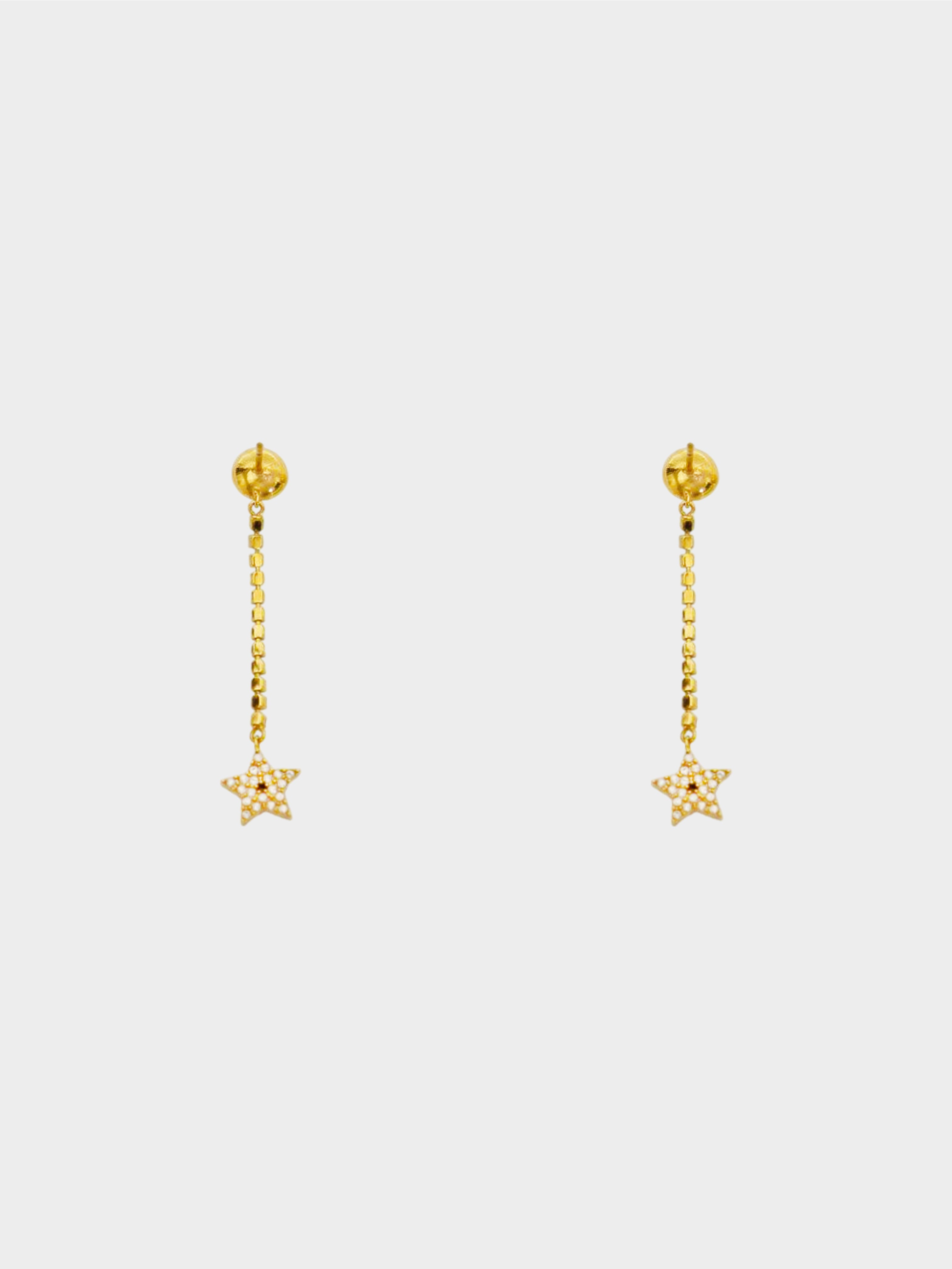 Christian Dior SS 2020 Gold Tribales Hanging Earrings
