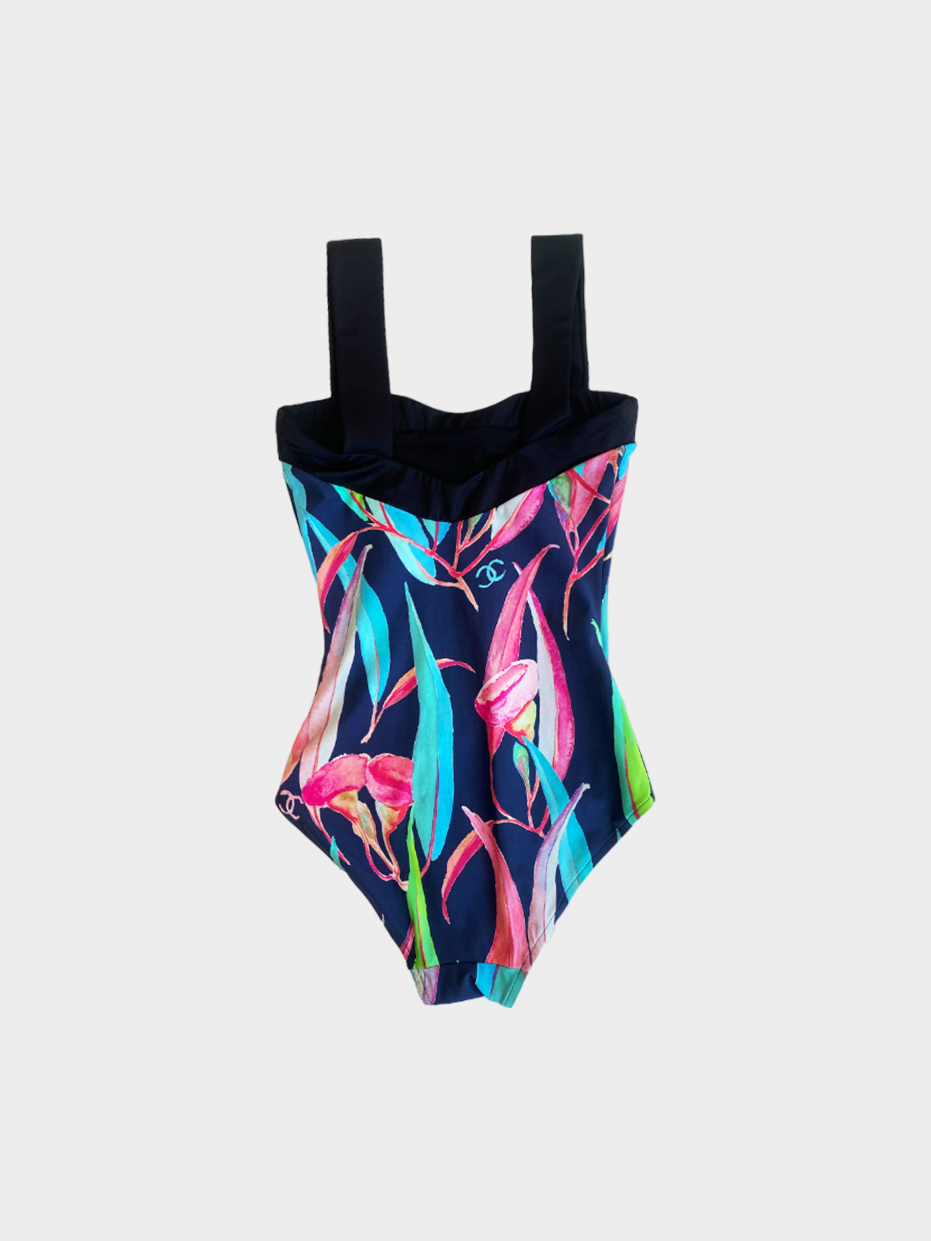 Chanel 2020 Tropical Floral One Piece Swimsuit