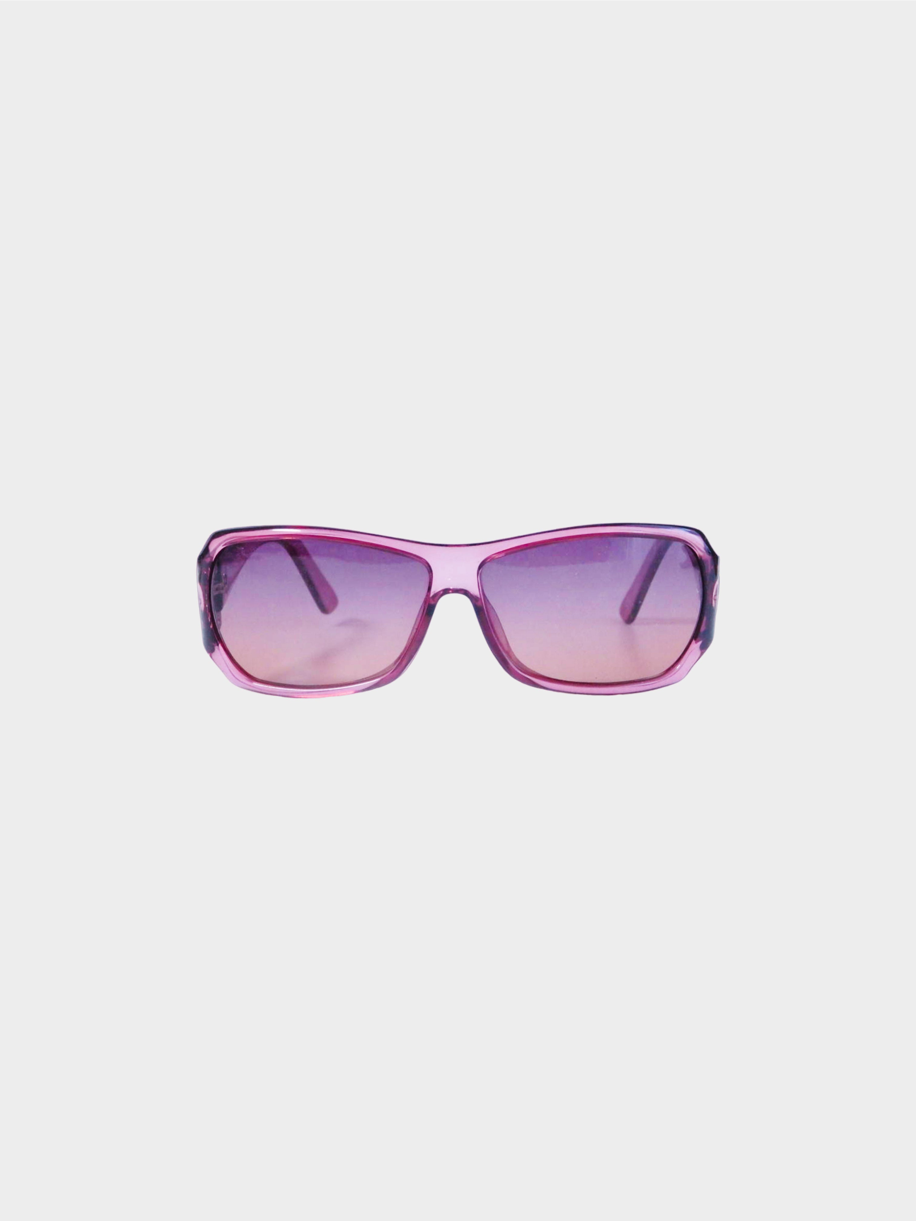 Gucci 1990s Purple GG Horsebit Sunglasses