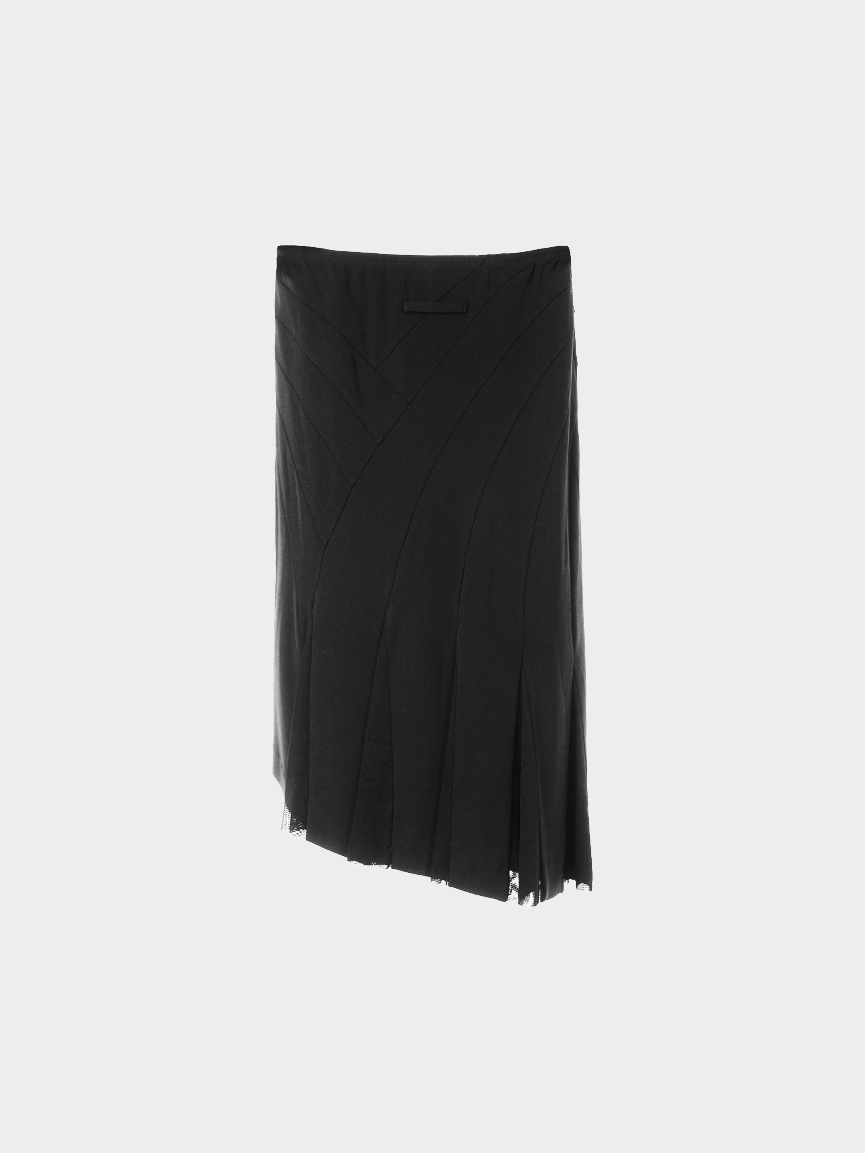 Jean Paul Gaultier 1990s Pleated Asymmetrical Skirt