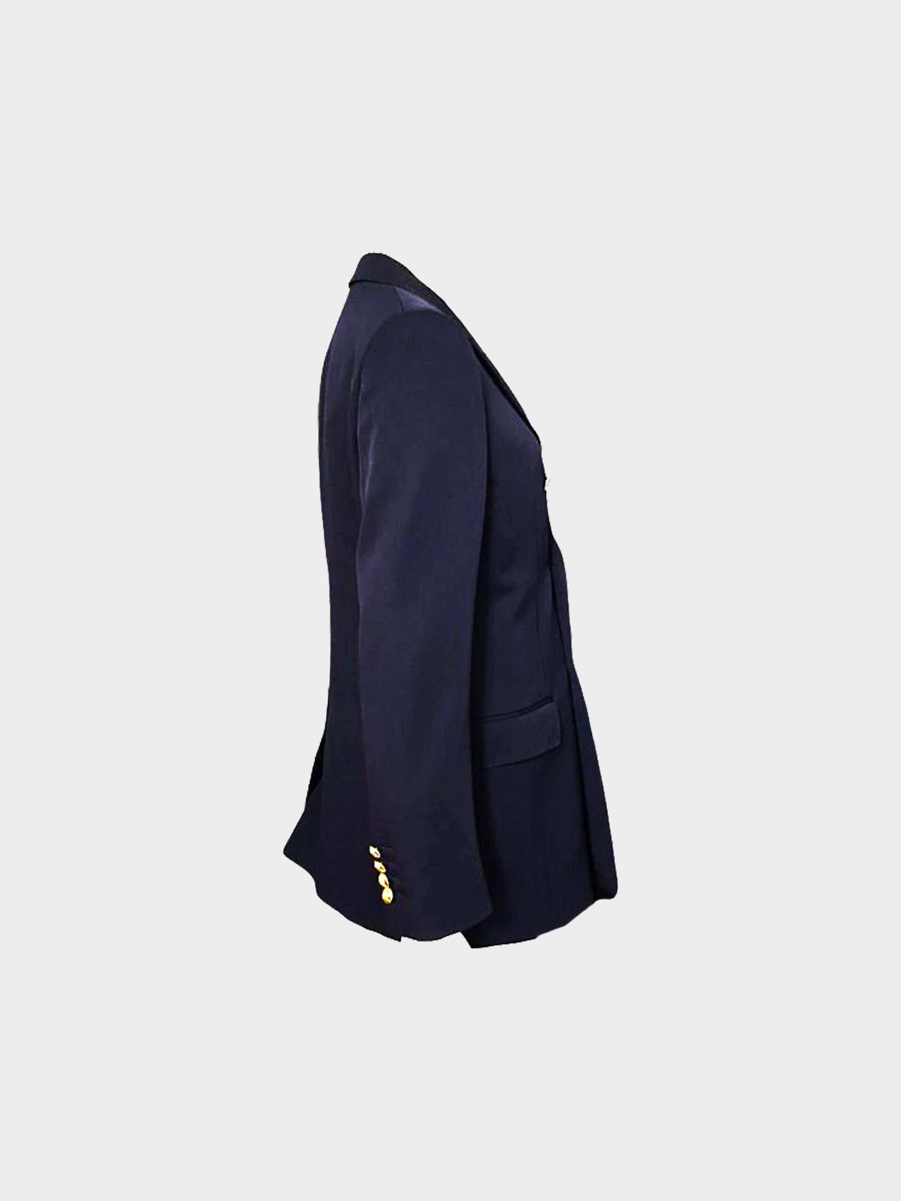 Celine 2020s Navy Double Breasted Long Jacket