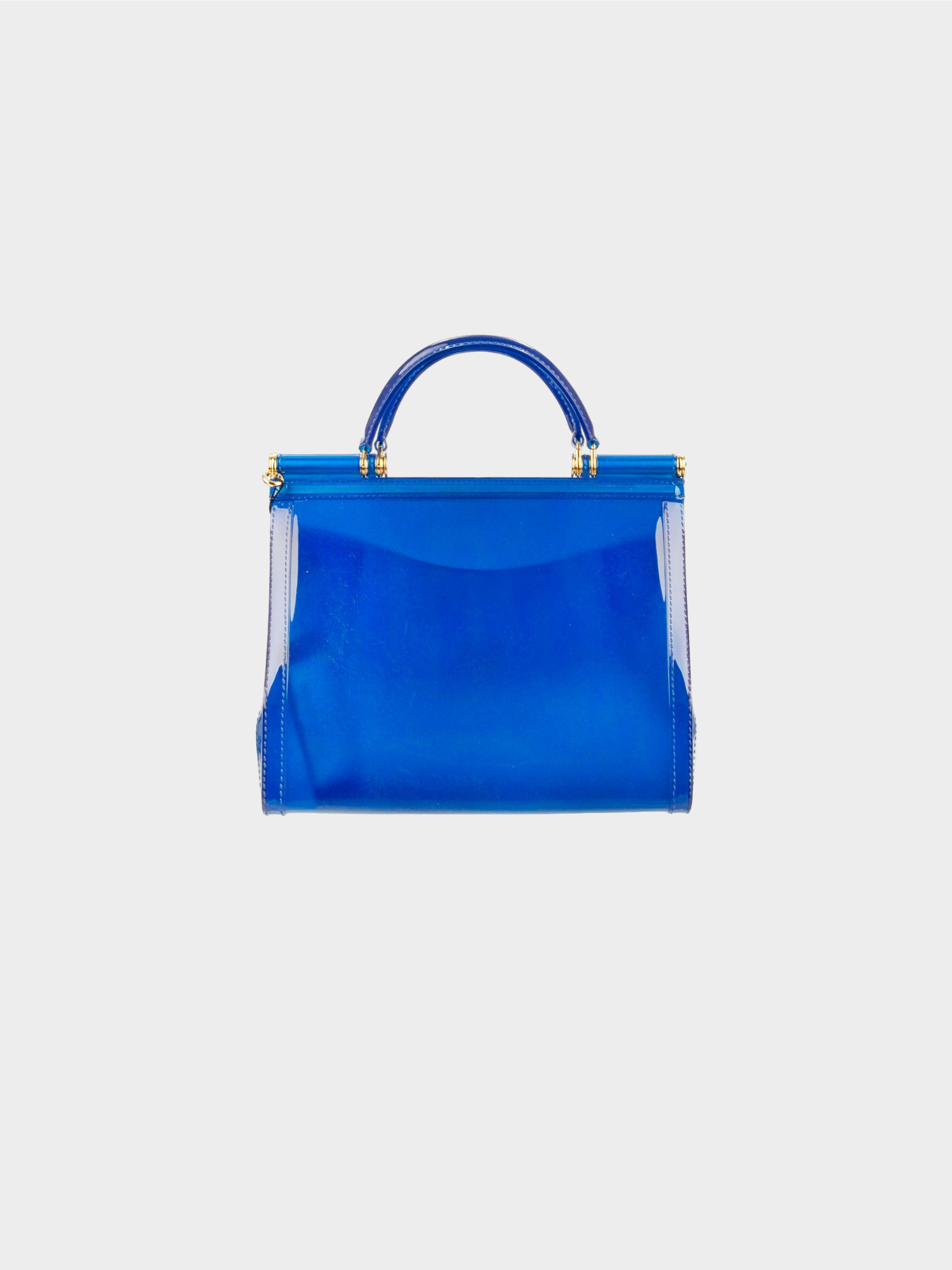 Dolce and Gabbana 2018 Blue PVC Miss Siciliy Bag