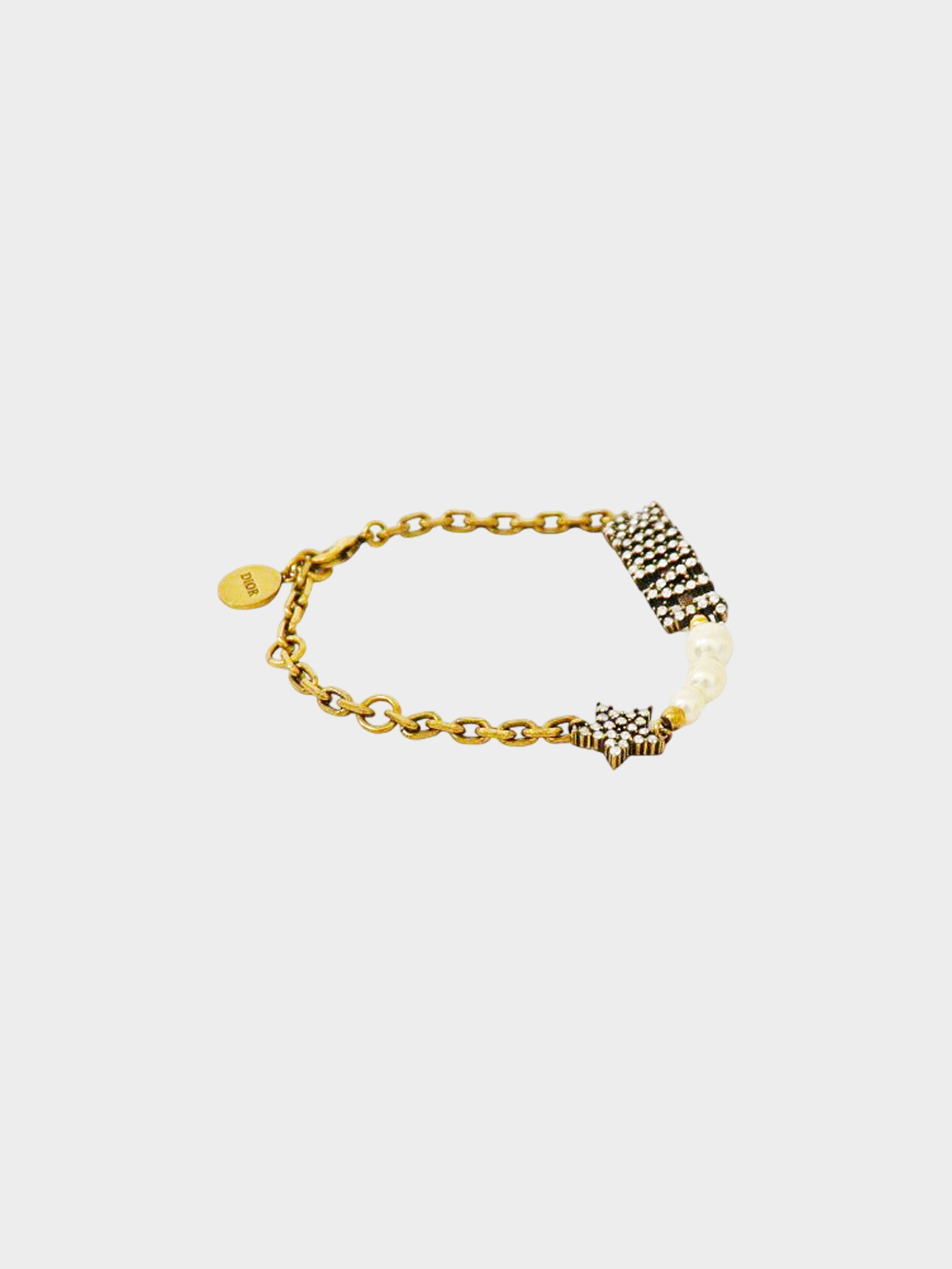 Christian Dior 2000s J'Adior Crystal Pearl Bracelet