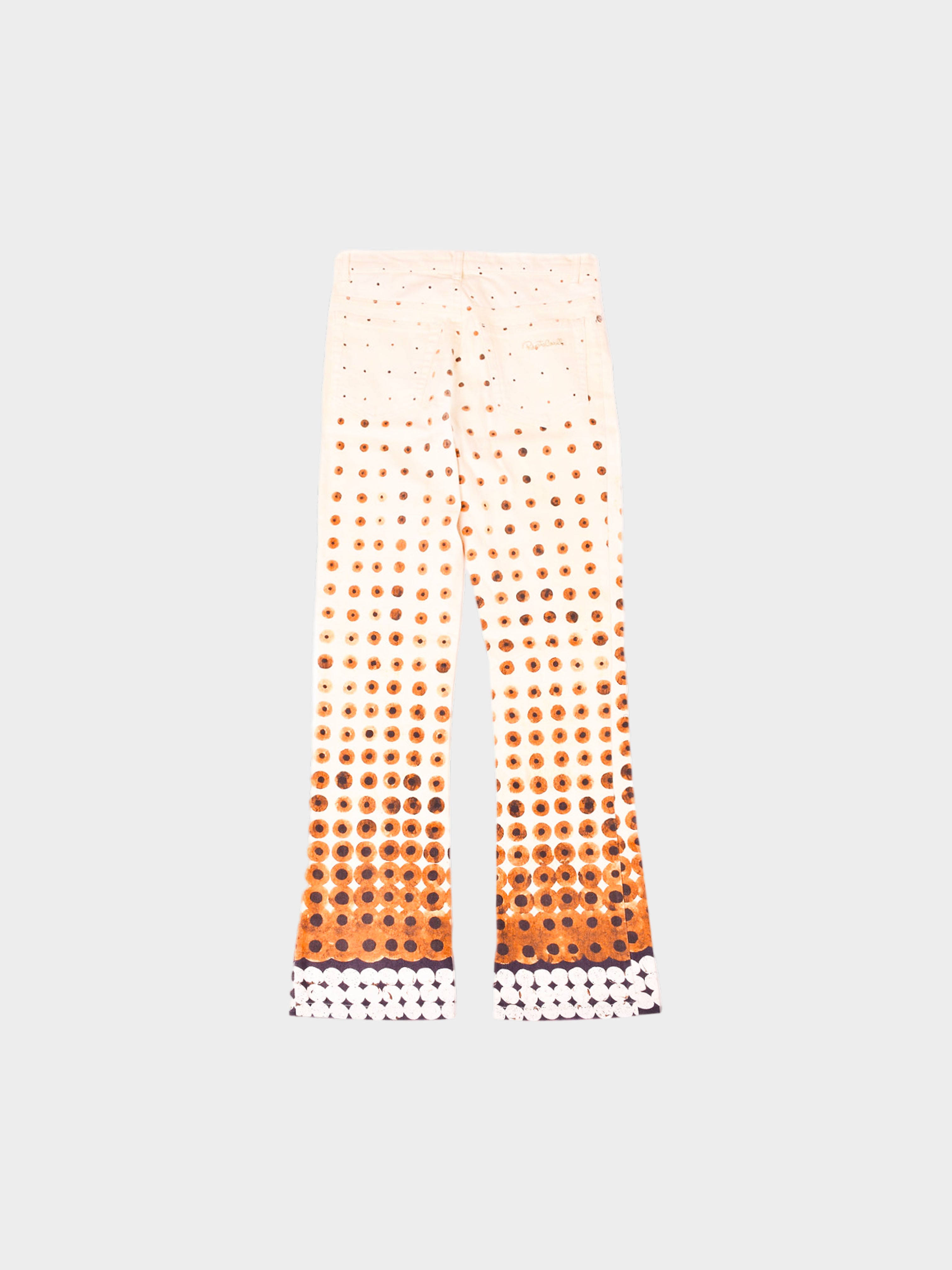 Roberto Cavalli 2000s Beige Dot Gradient Pants