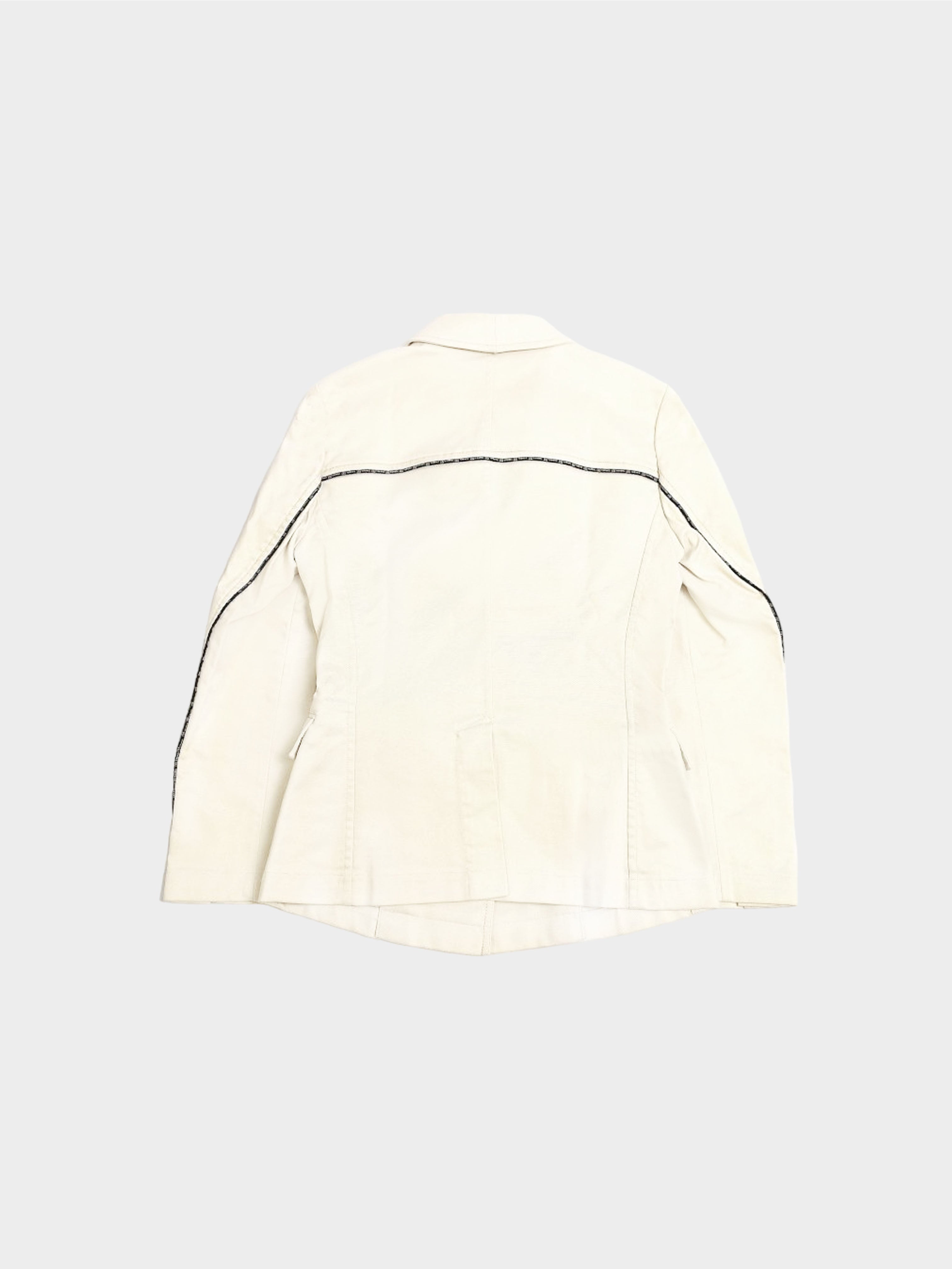 Chanel SS 2004 Off White Single Breasted Jacket