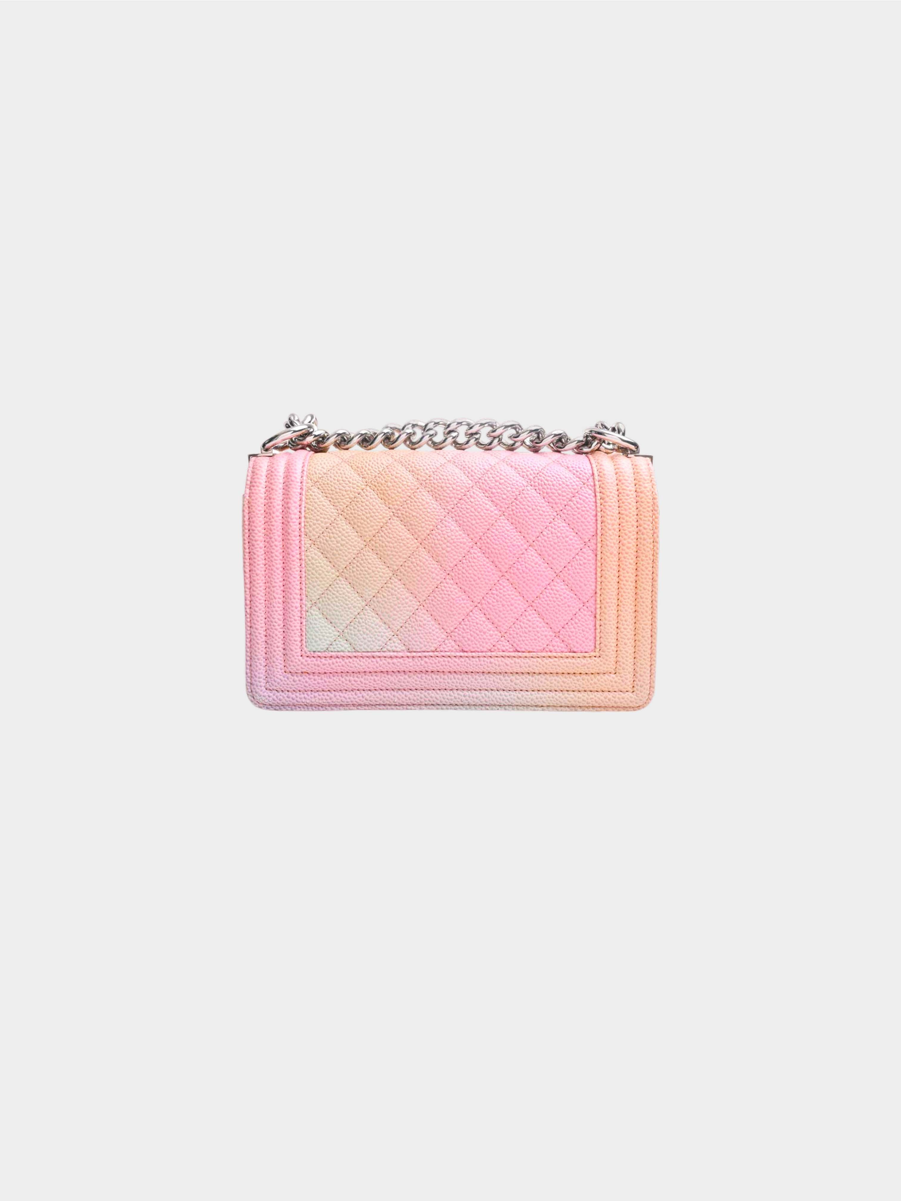 Chanel 2018 Pastel Rainbow Caviar Le Boy Flap