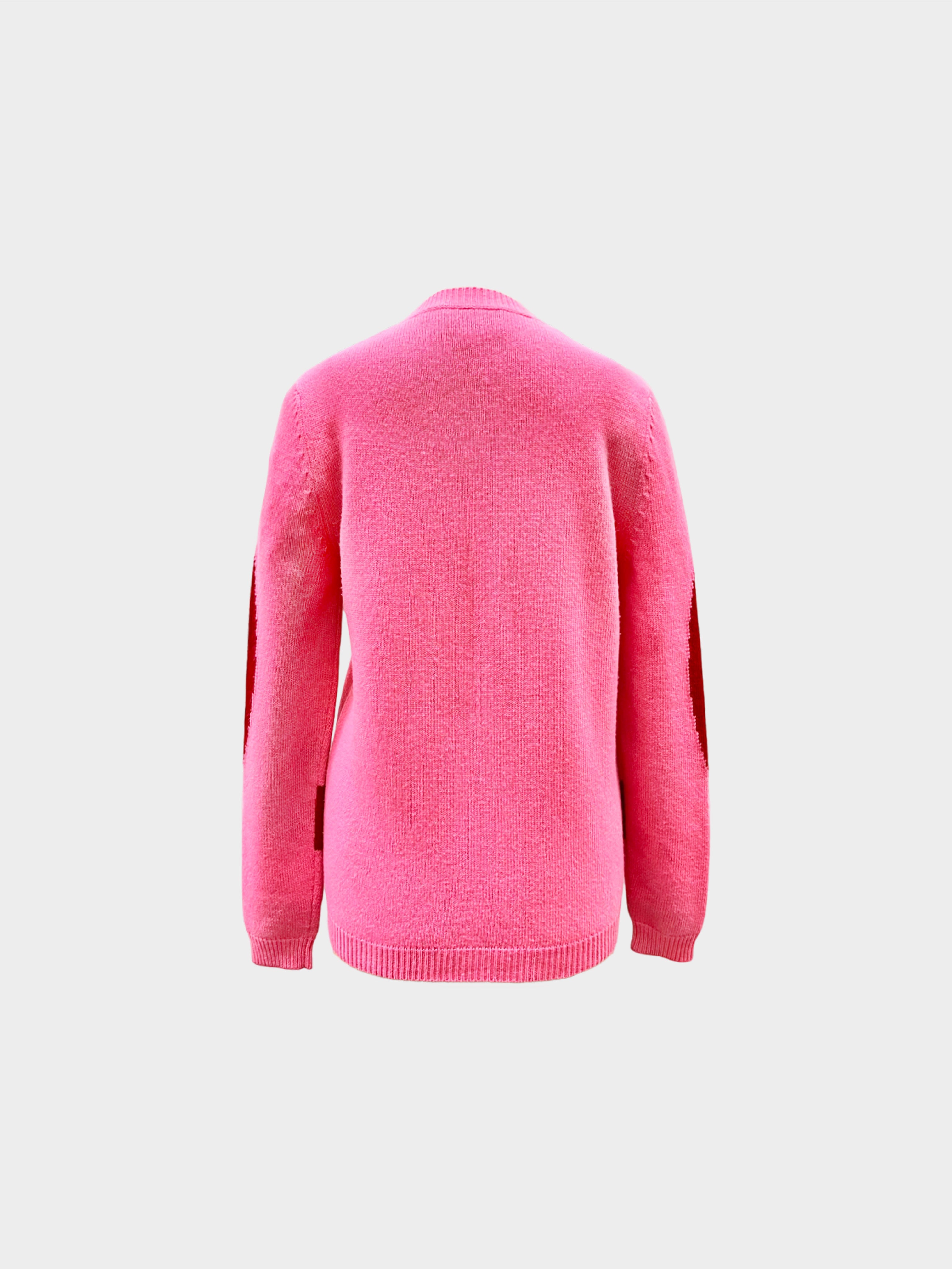 Gucci Cruise 2019 Pink and Red Logo Knit Sweater