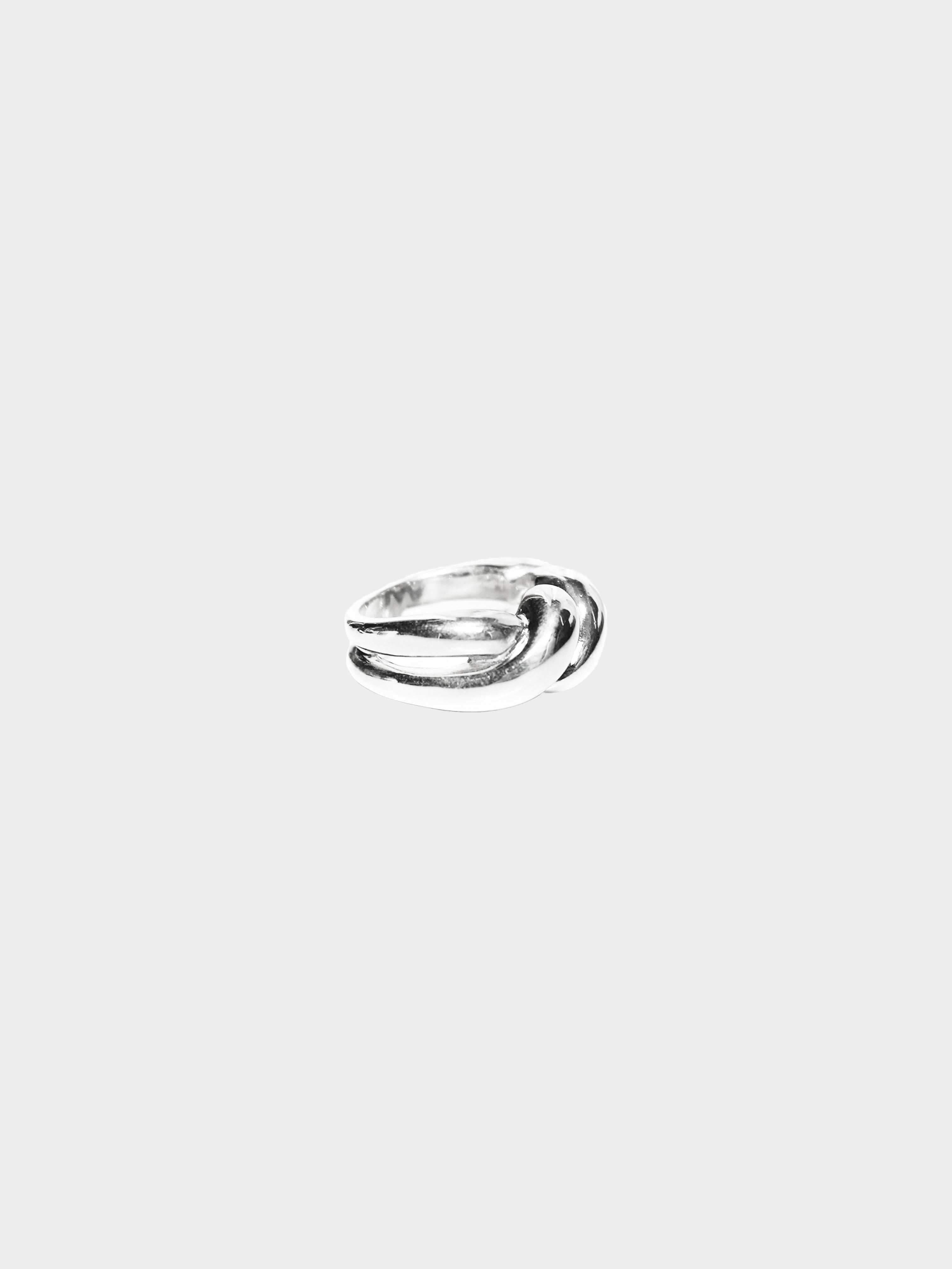 Hermès 1990s Sterling Silver Twist Ring