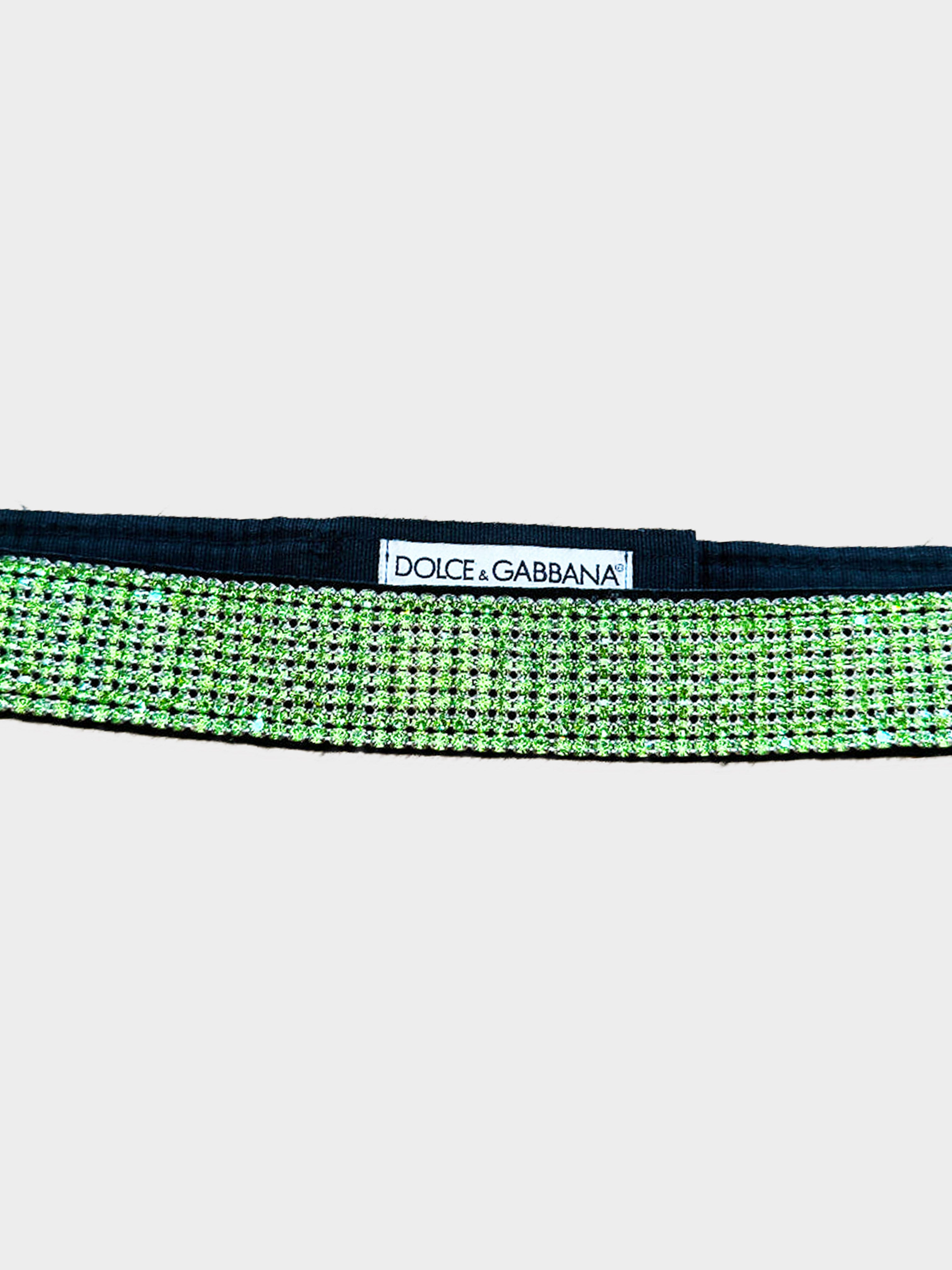 Dolce and Gabbana SS 2000 Green Swarovski Belt