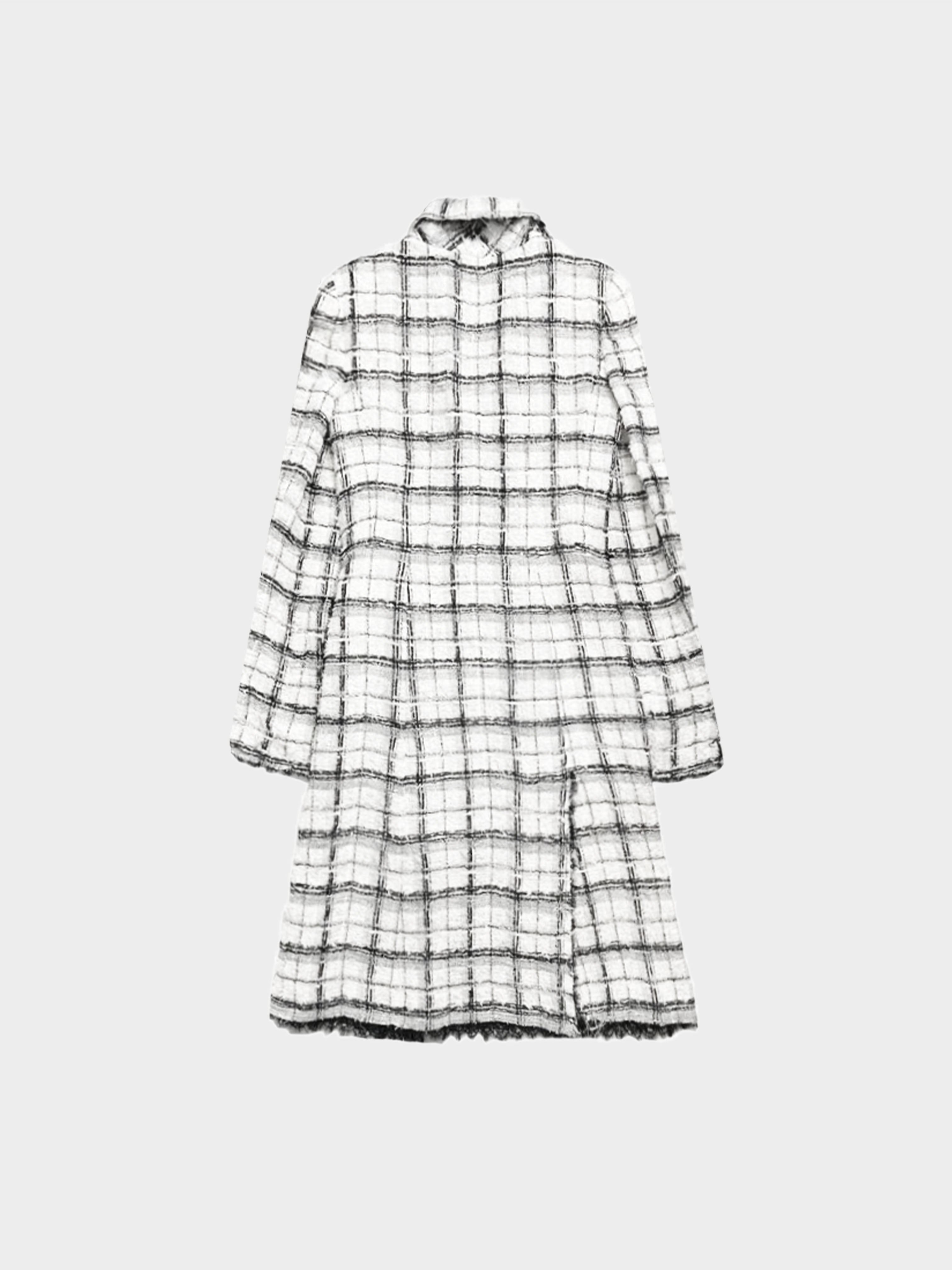 Chanel Spring 2005 Black and White Tweed Long Coat