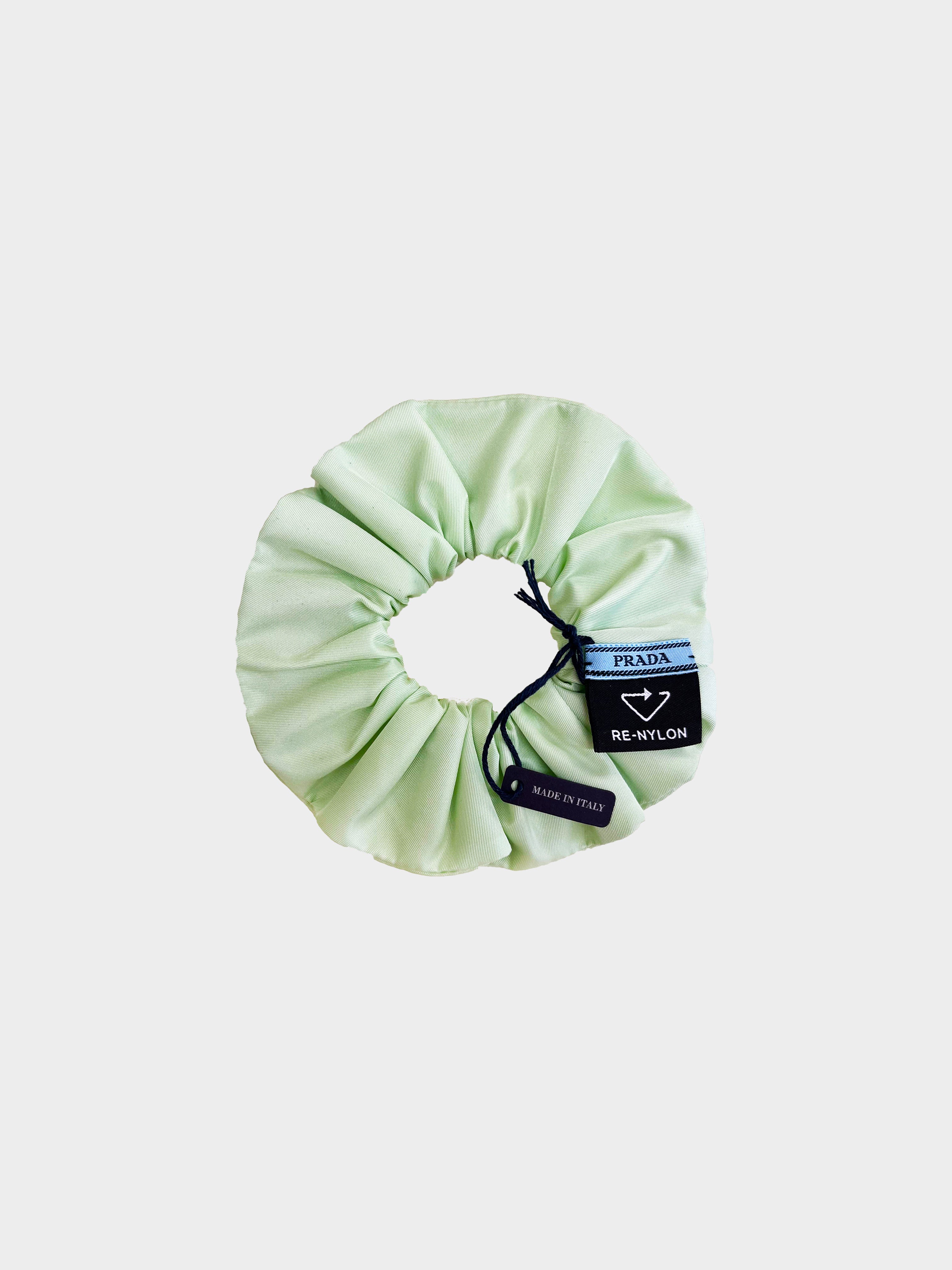 Prada 2020s Mint Green Re-Nylon Scrunchie