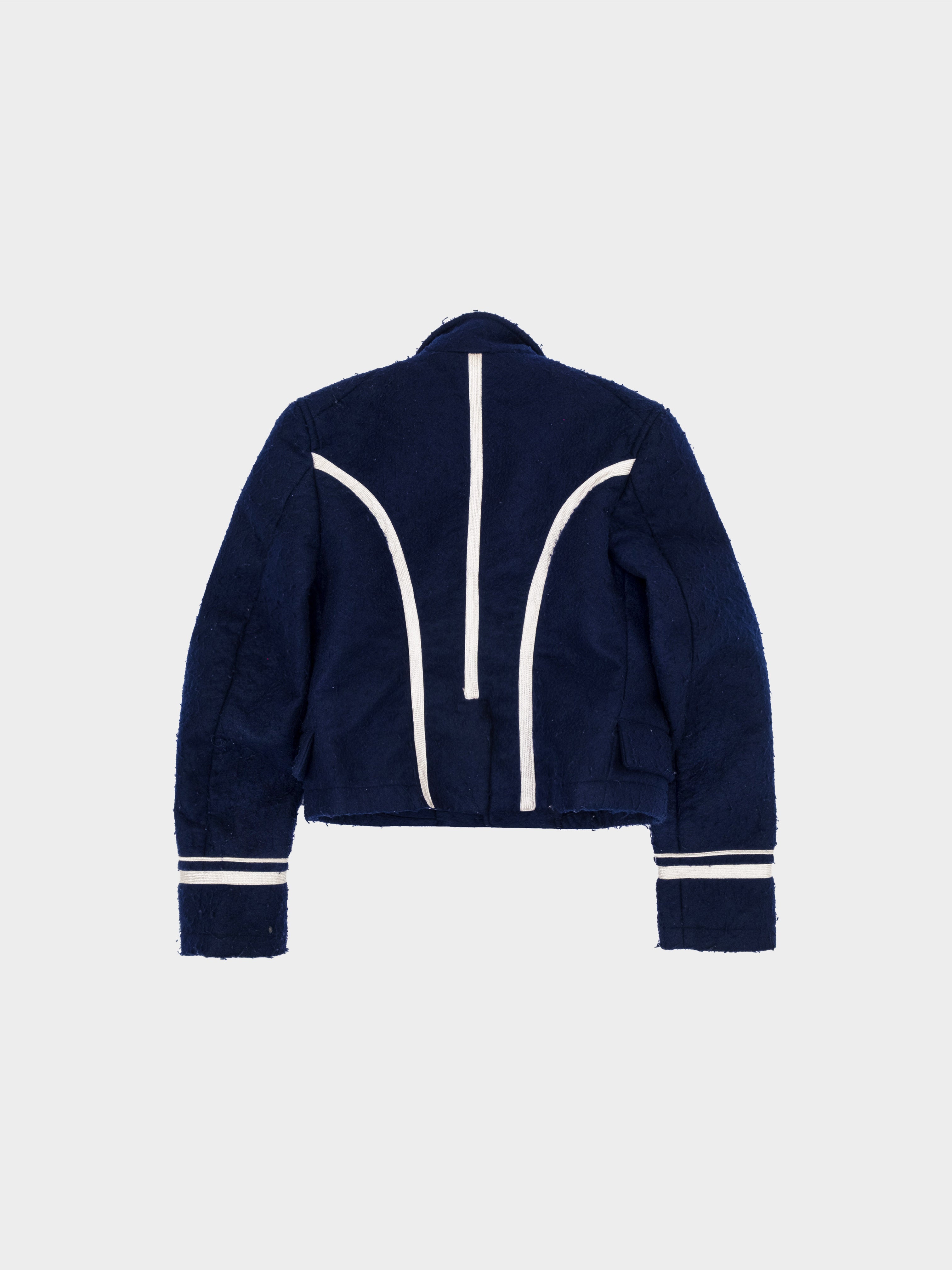 Comme des Garçons 2007 Navy Wool Blazer with Piping
